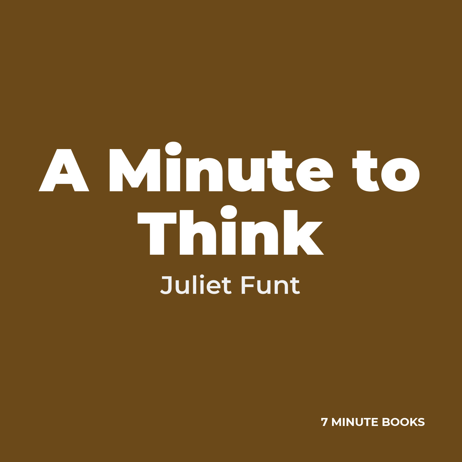 A Minute to Think cover