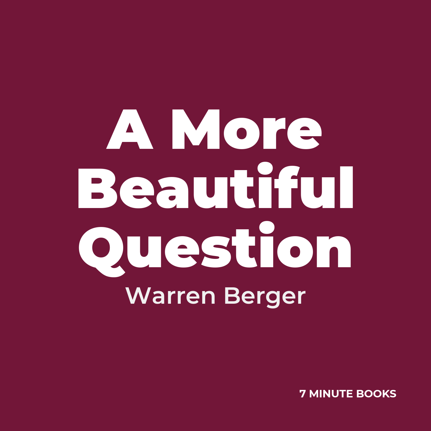 A More Beautiful Question cover