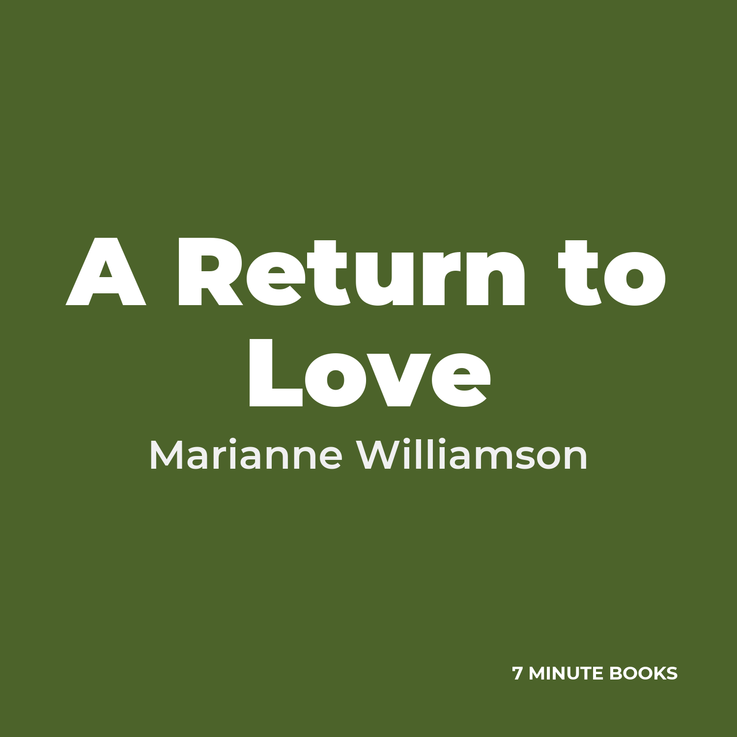 A Return to Love cover