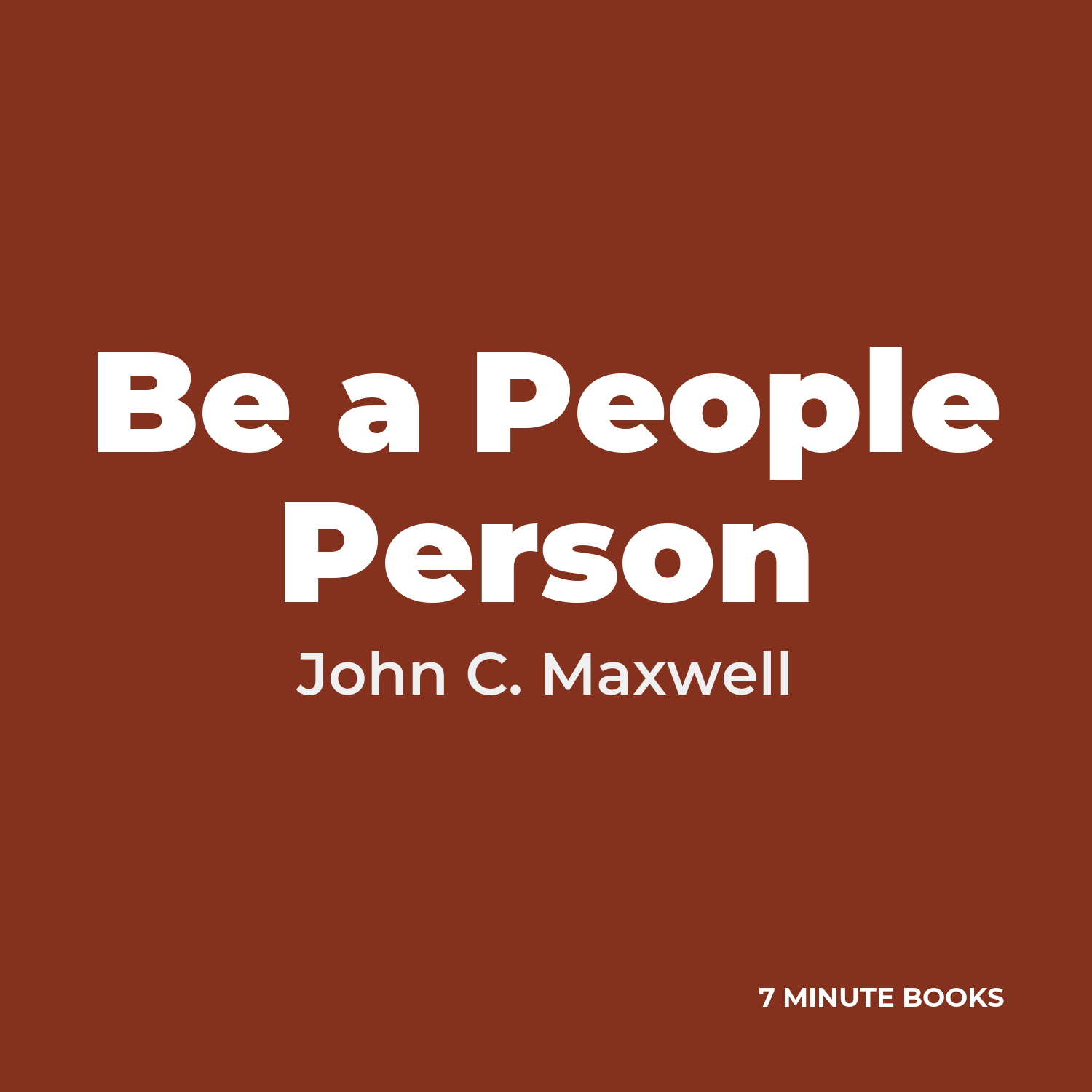 Be a People Person cover