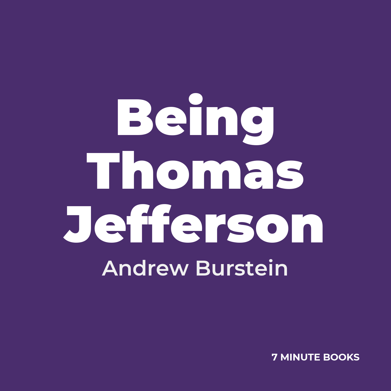 Being Thomas Jefferson cover