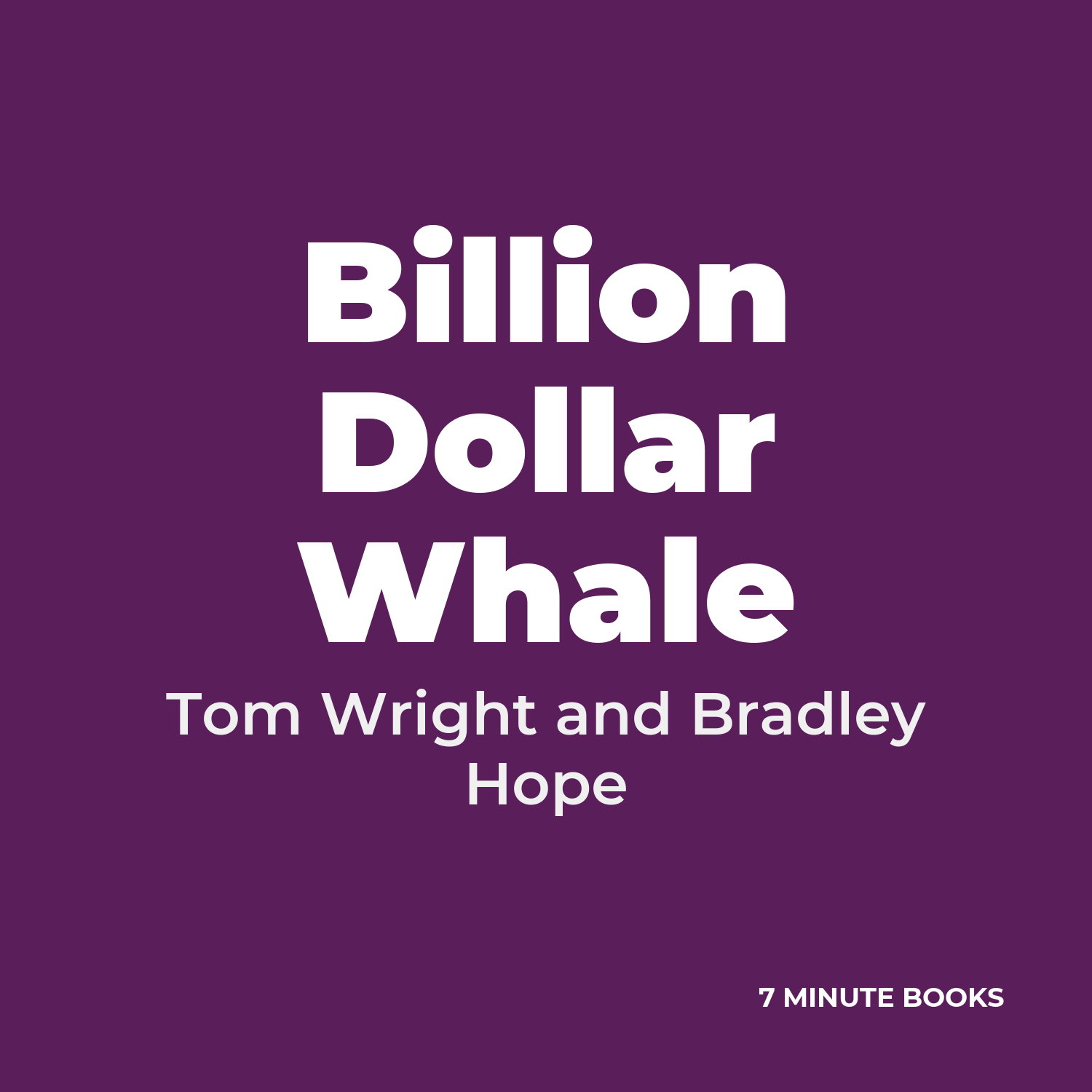 Billion Dollar Whale cover