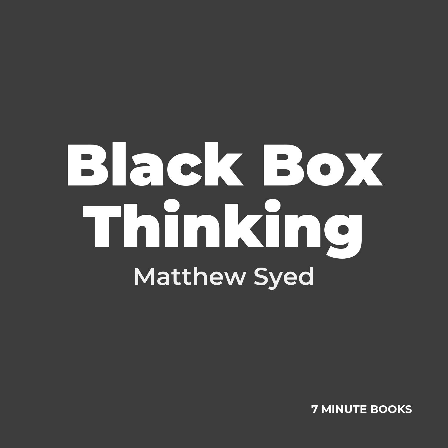 Black Box Thinking cover