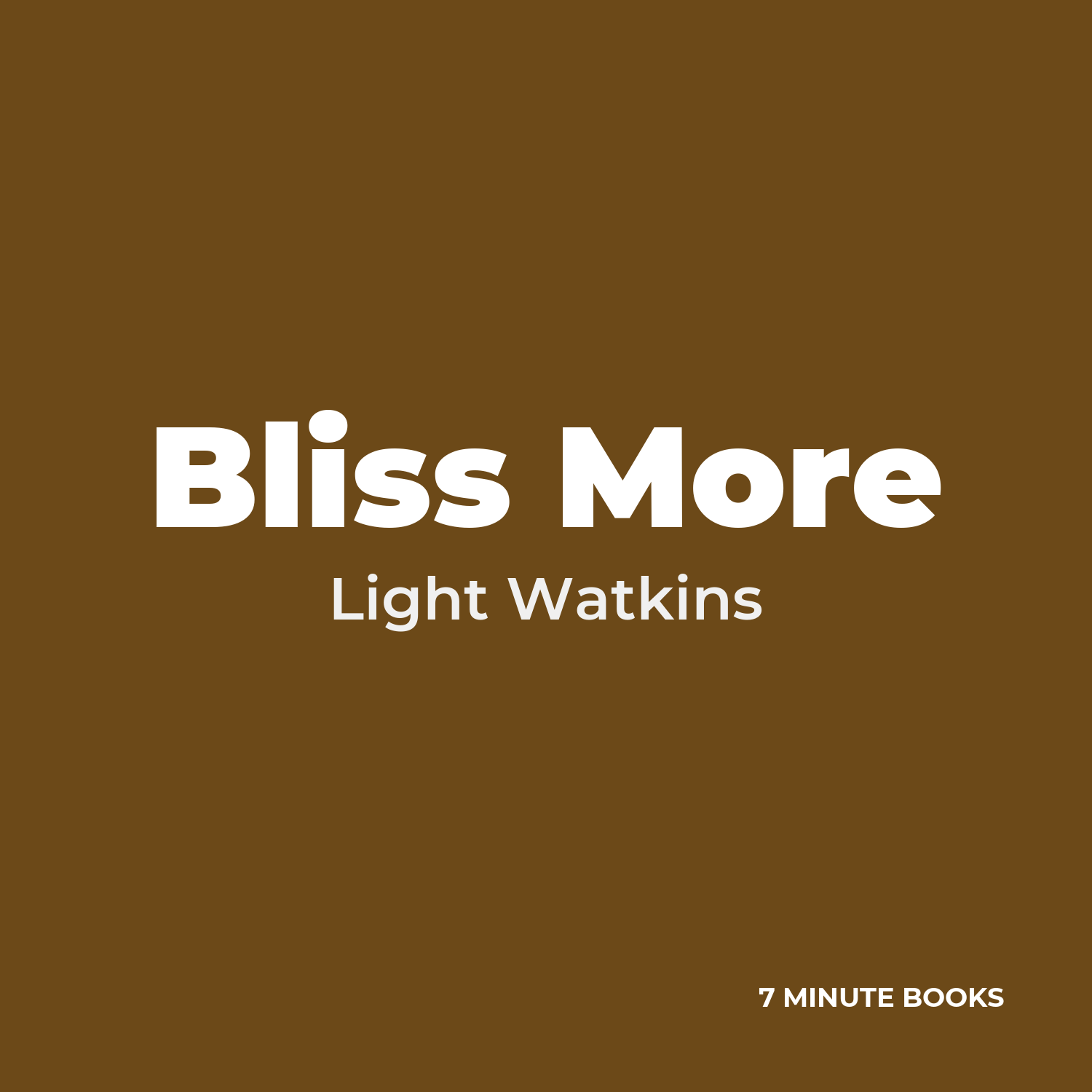 Bliss More cover