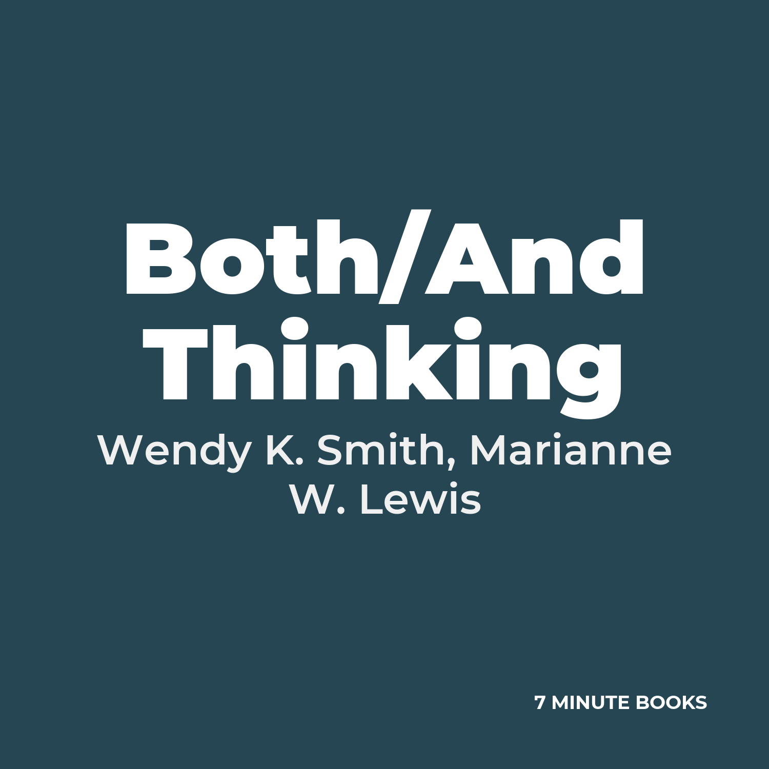 Both/And Thinking cover