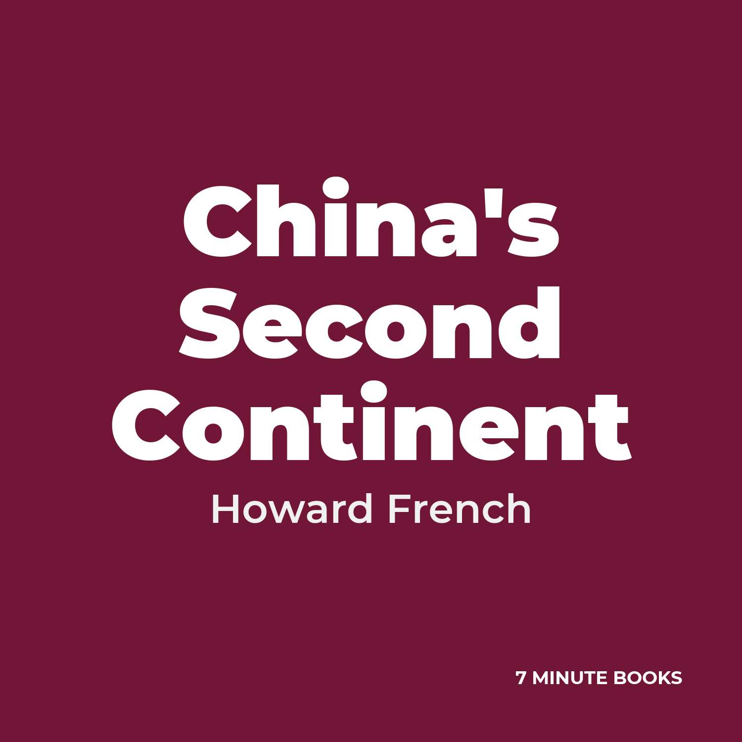 China's Second Continent cover