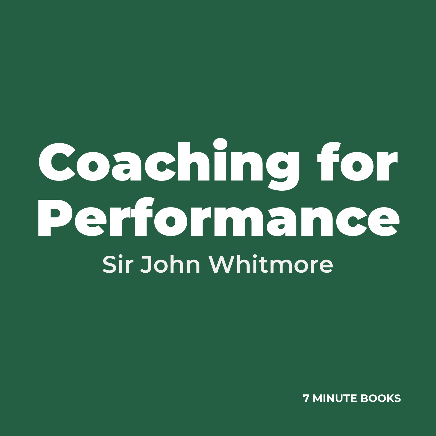 Coaching for Performance cover