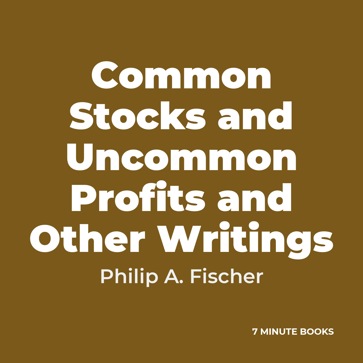 Common Stocks and Uncommon Profits and Other Writings cover