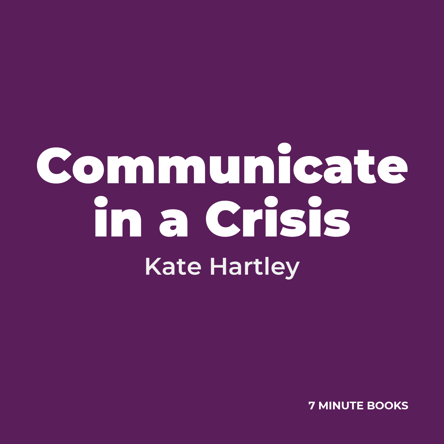Communicate in a Crisis cover
