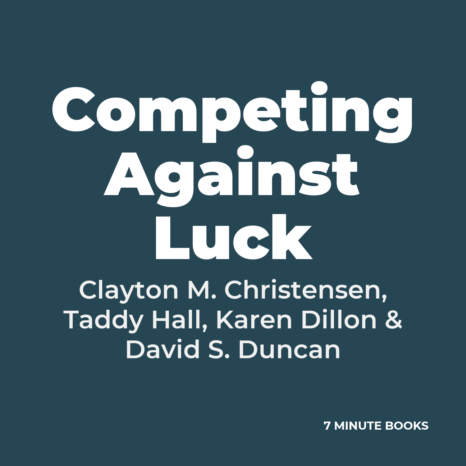 Competing Against Luck cover