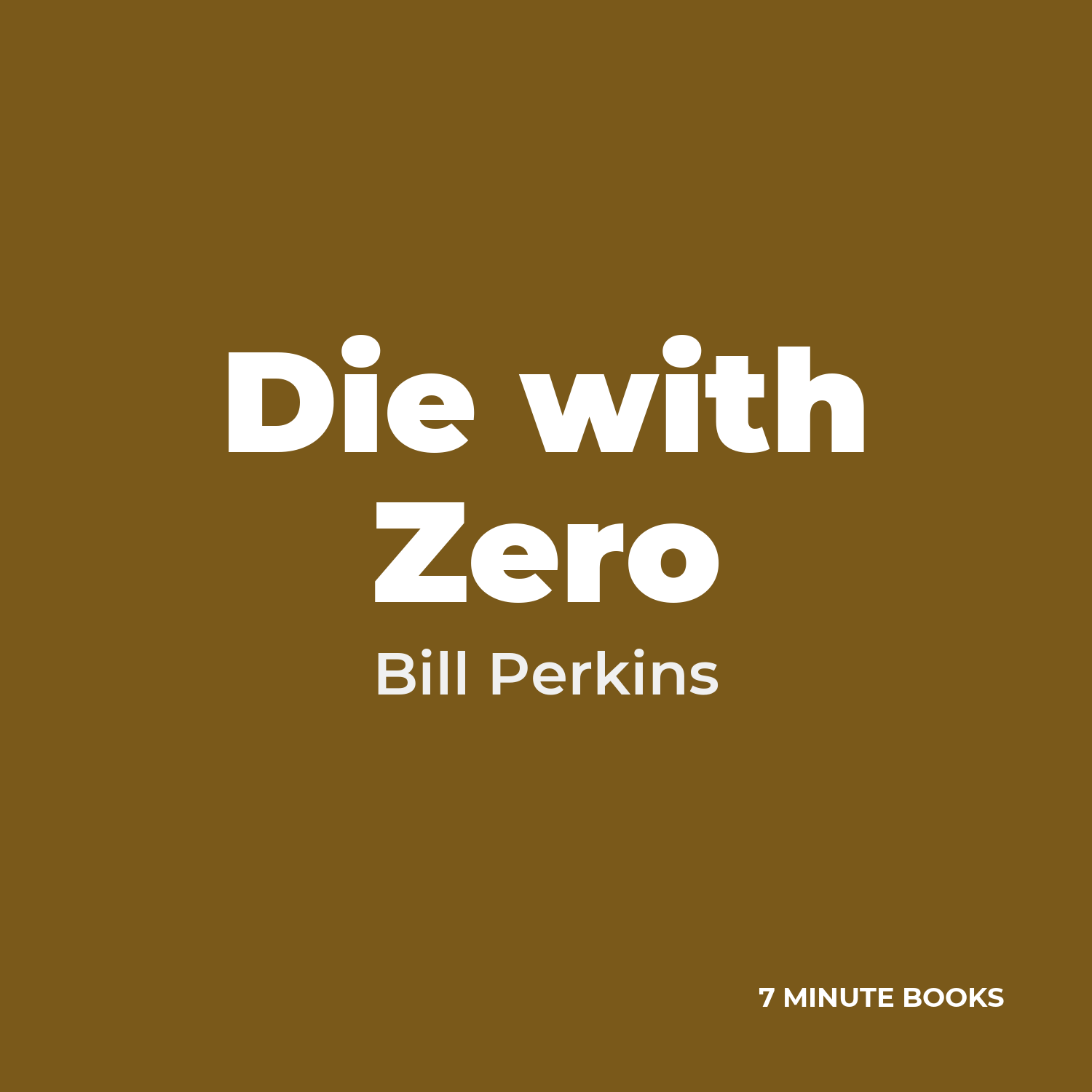 Die with Zero cover