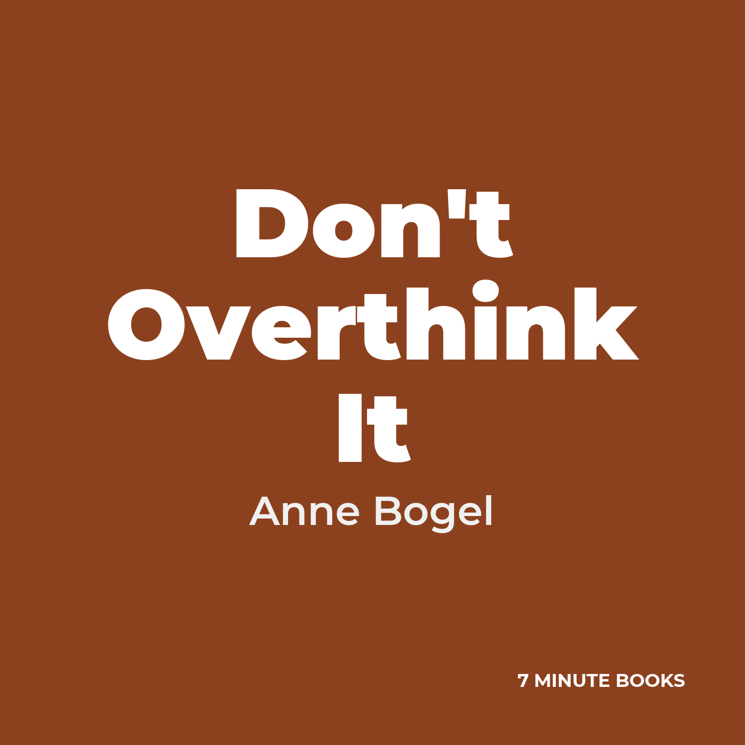 Don't Overthink It cover