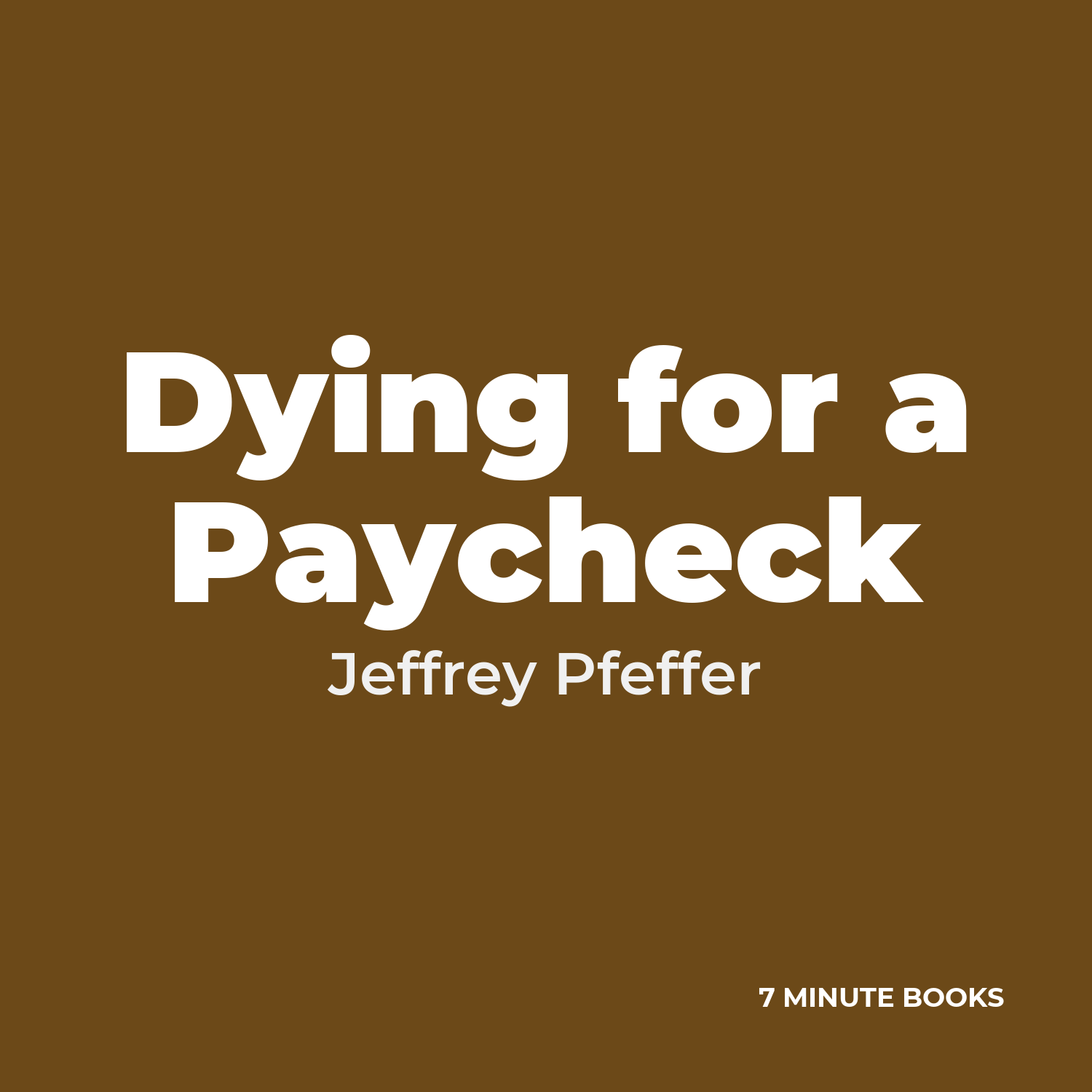 Dying for a Paycheck cover