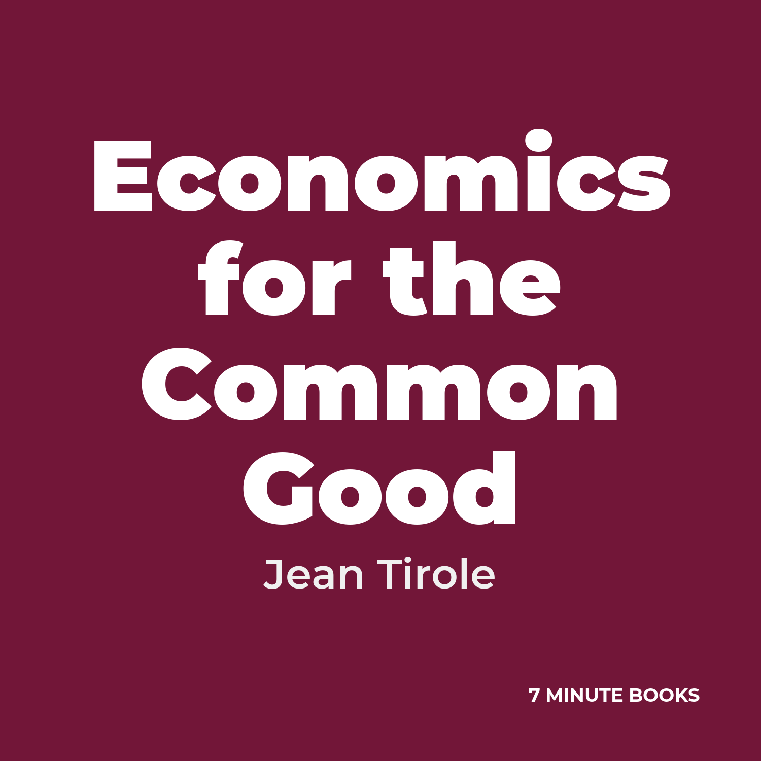 Economics for the Common Good cover