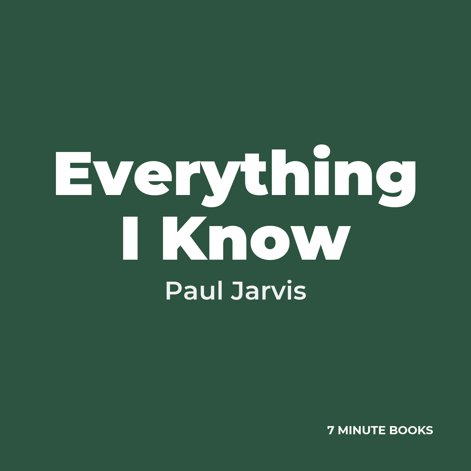 Everything I Know cover