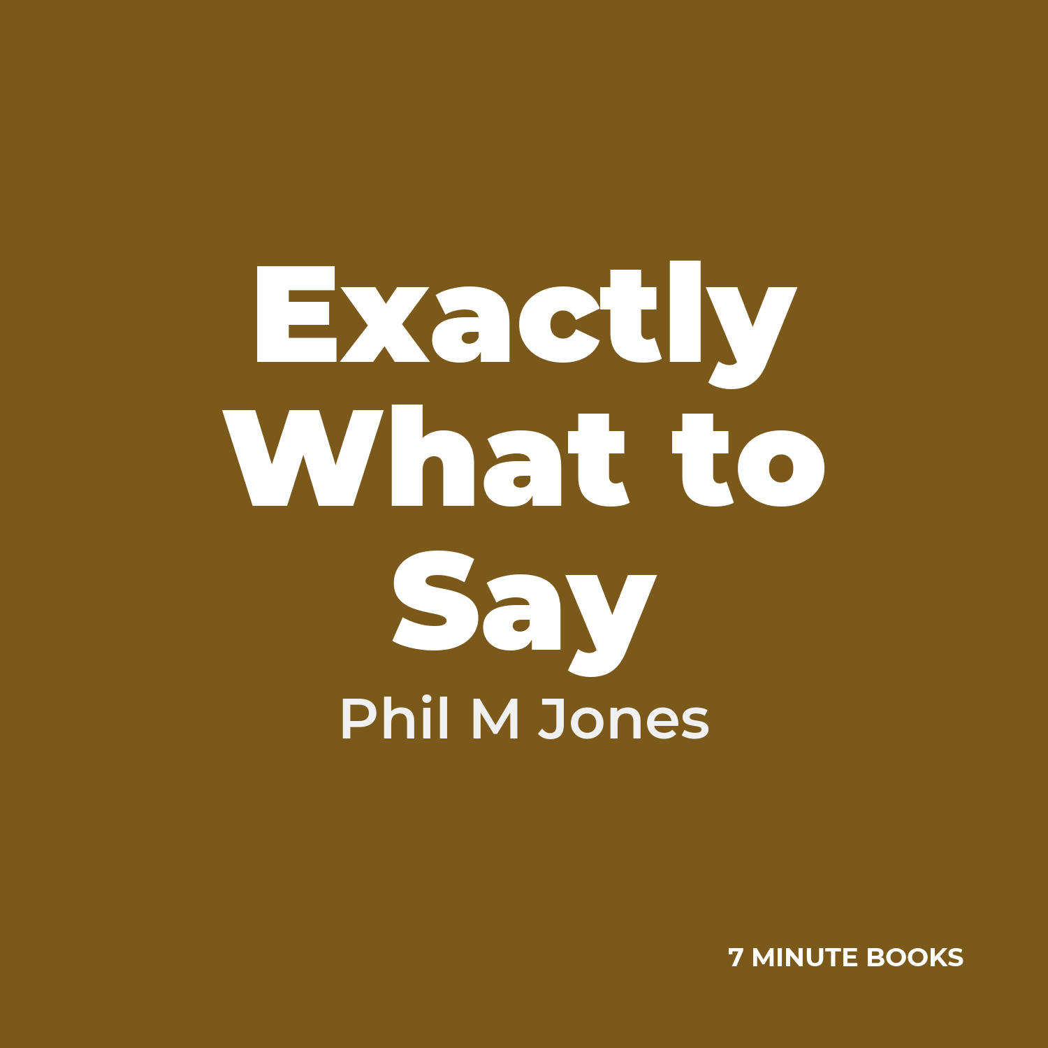 Exactly What to Say cover