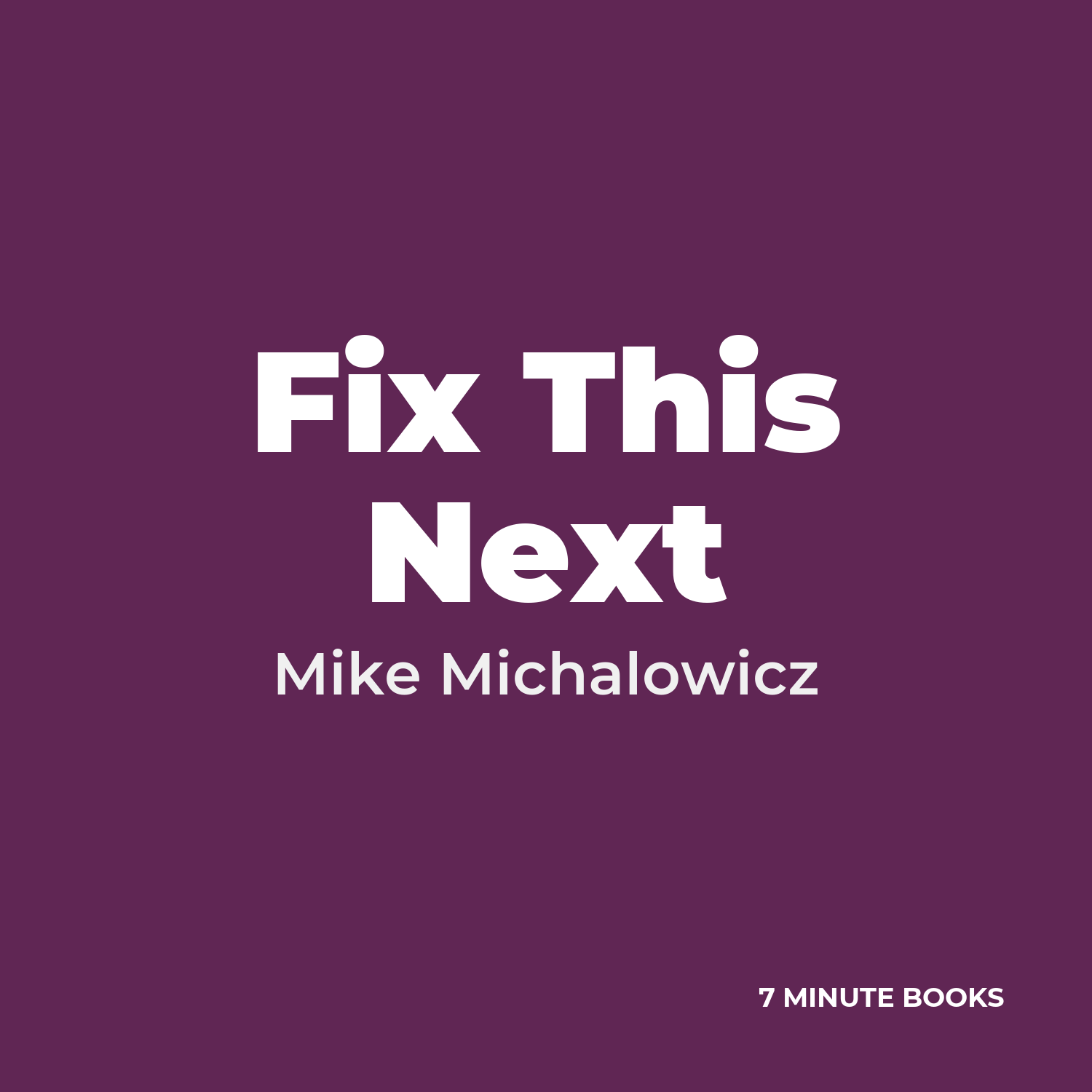 Fix This Next cover