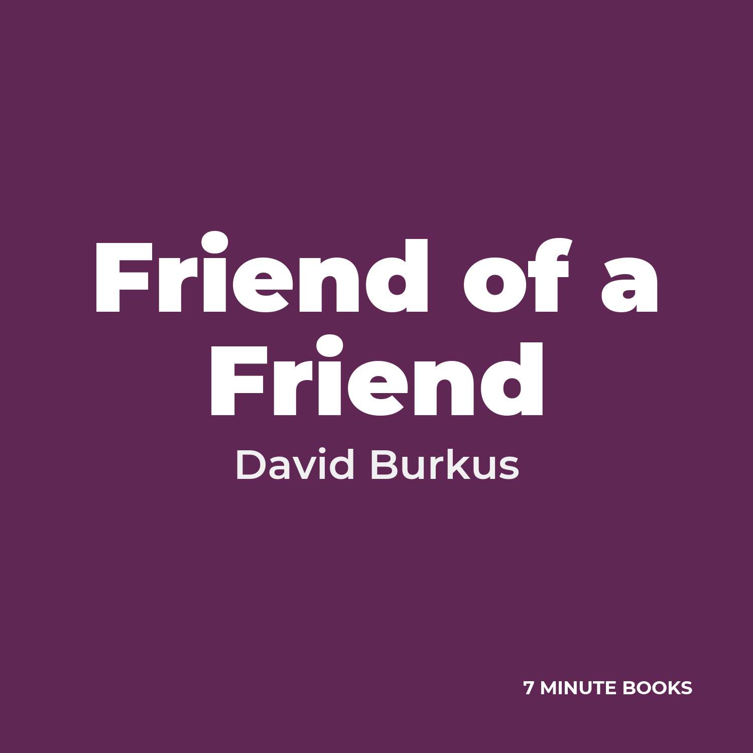 Friend of a Friend cover