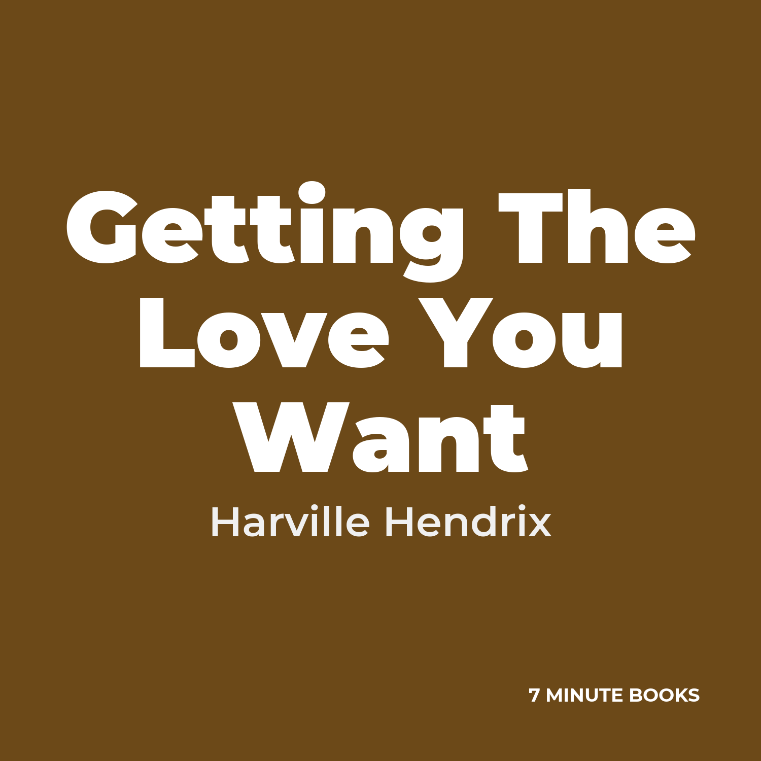 Getting The Love You Want cover