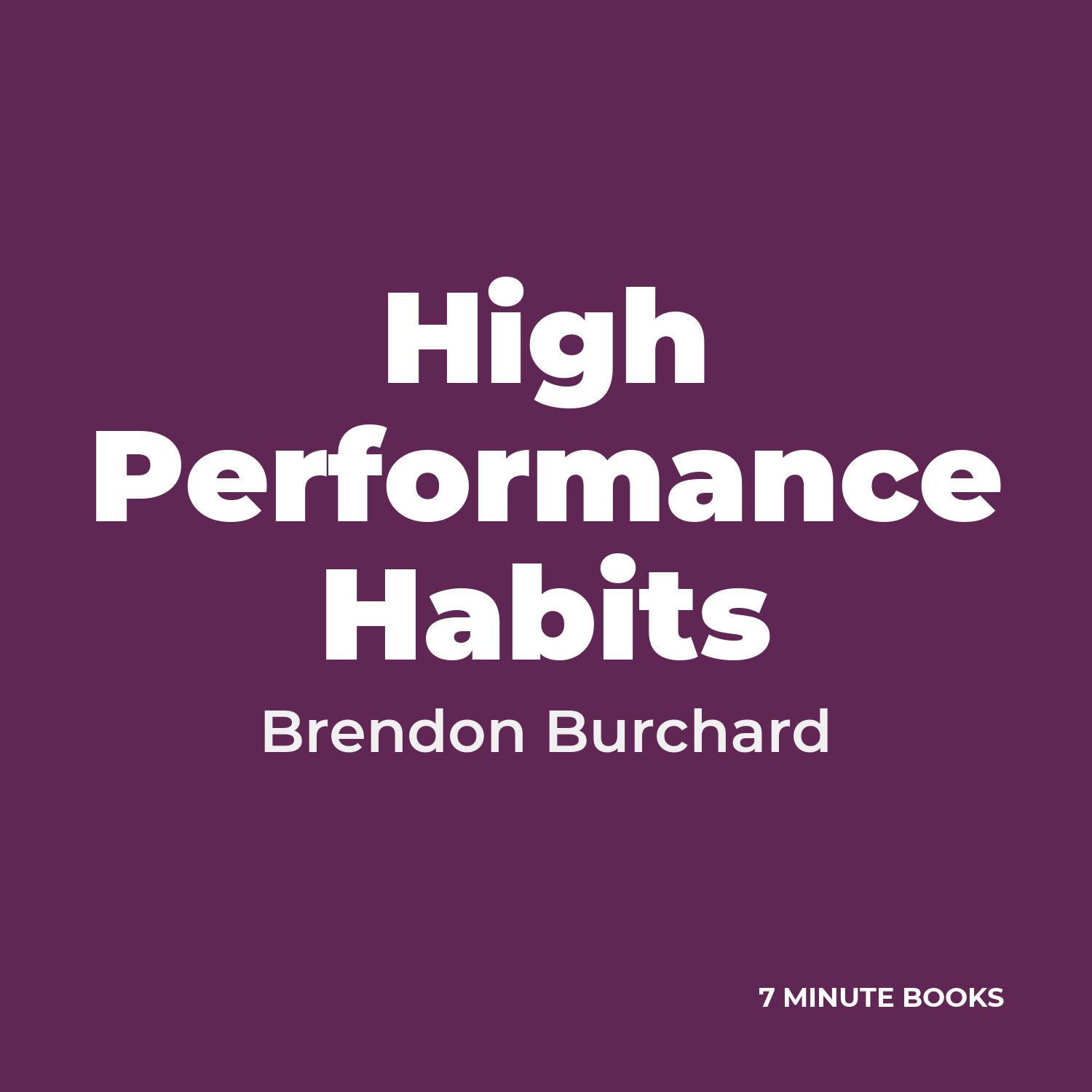 High Performance Habits cover