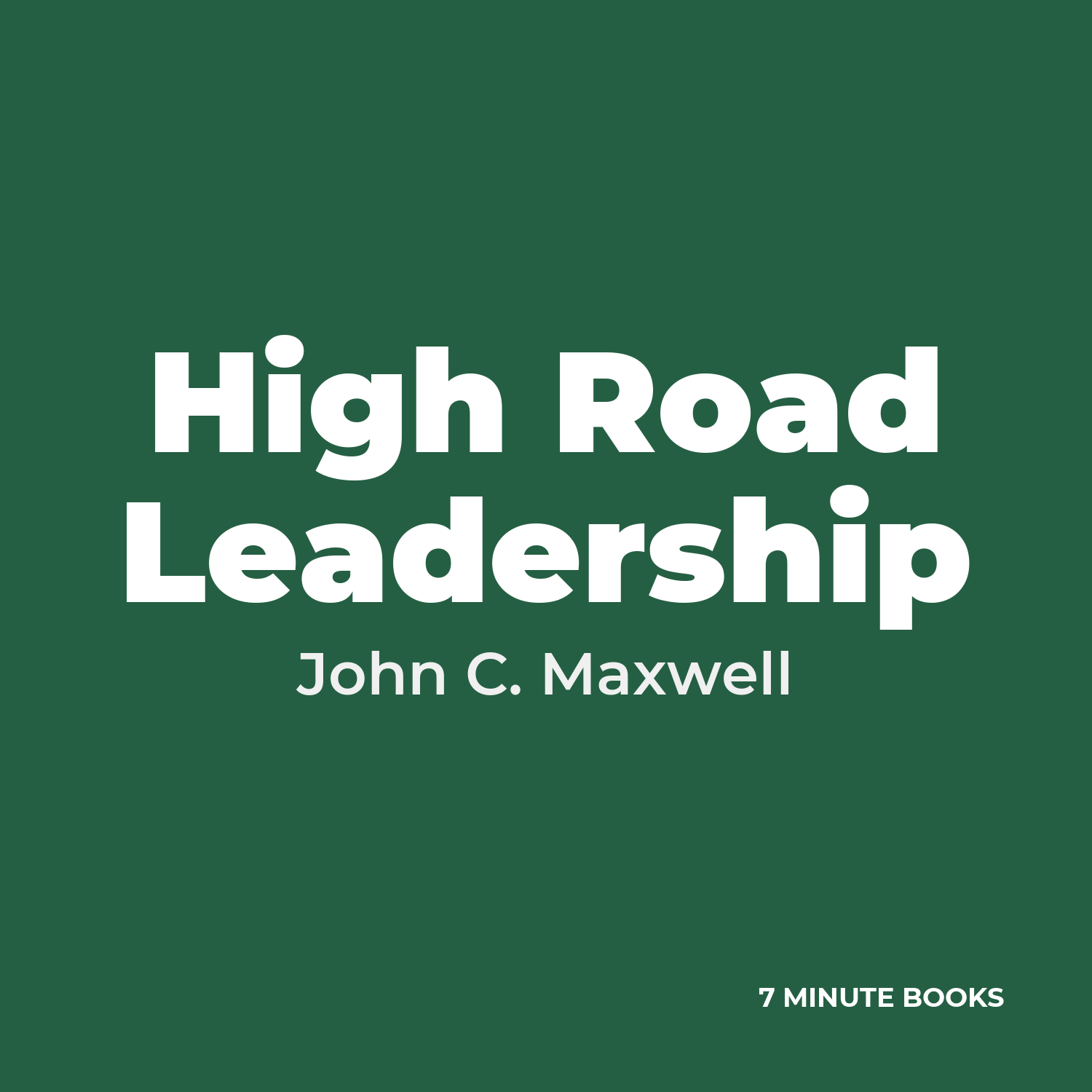 High Road Leadership cover