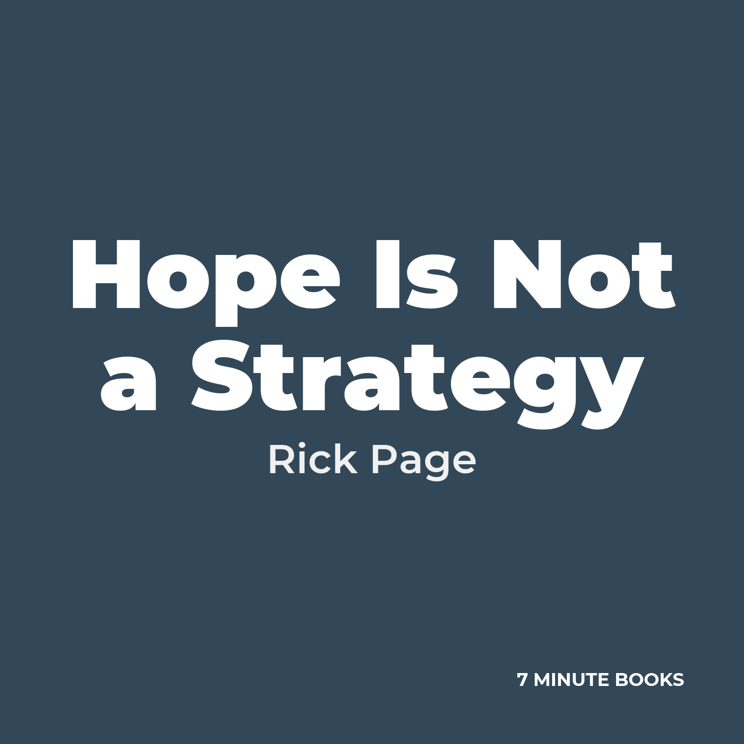 Hope Is Not a Strategy cover