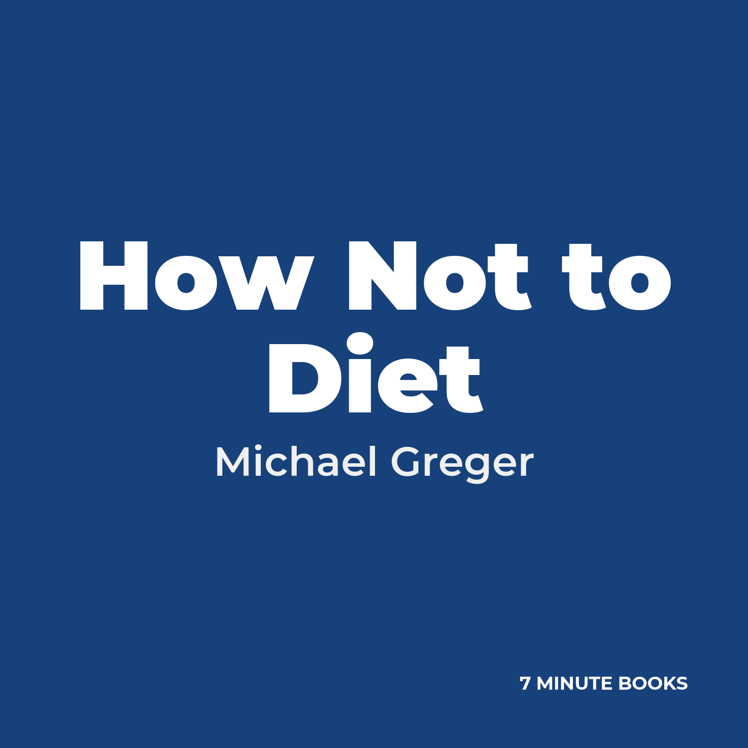 How Not to Diet cover