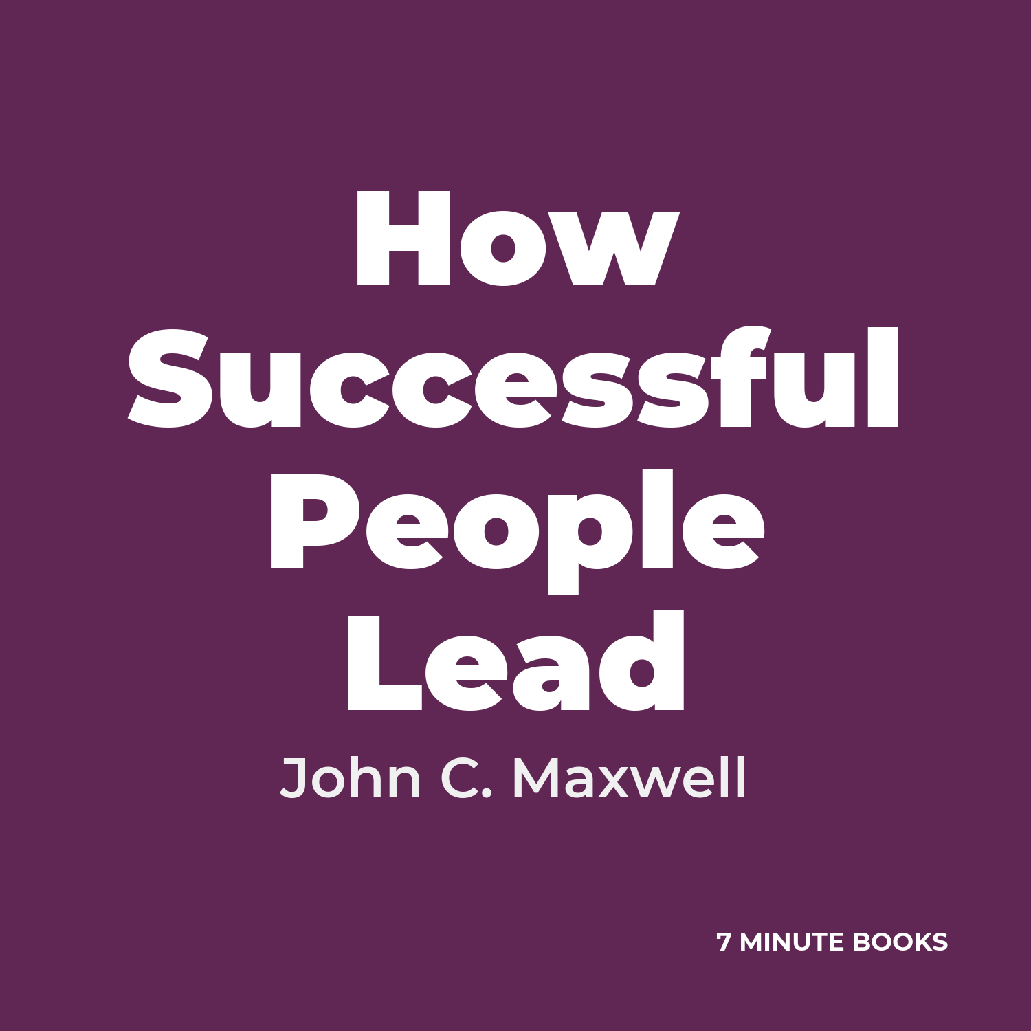 How Successful People Lead cover