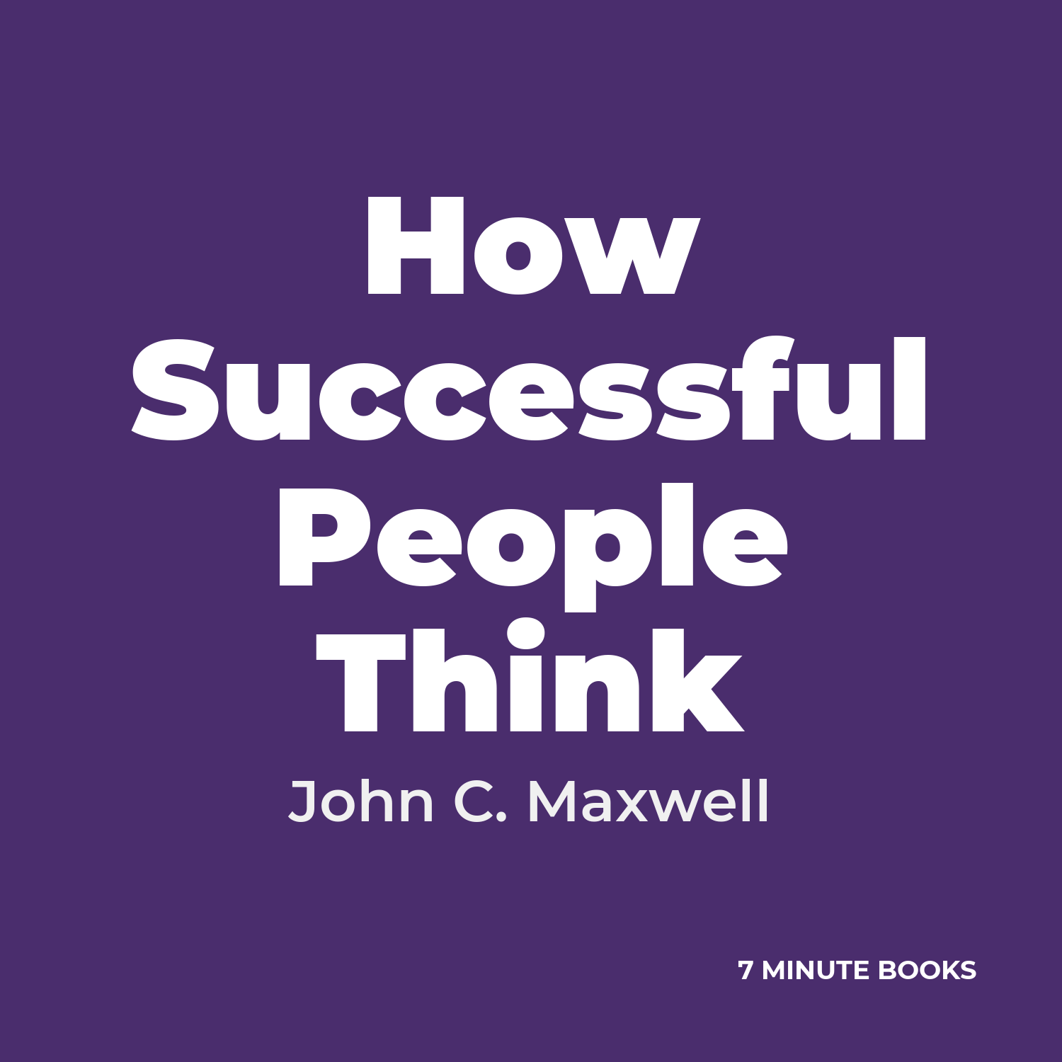 How Successful People Think cover