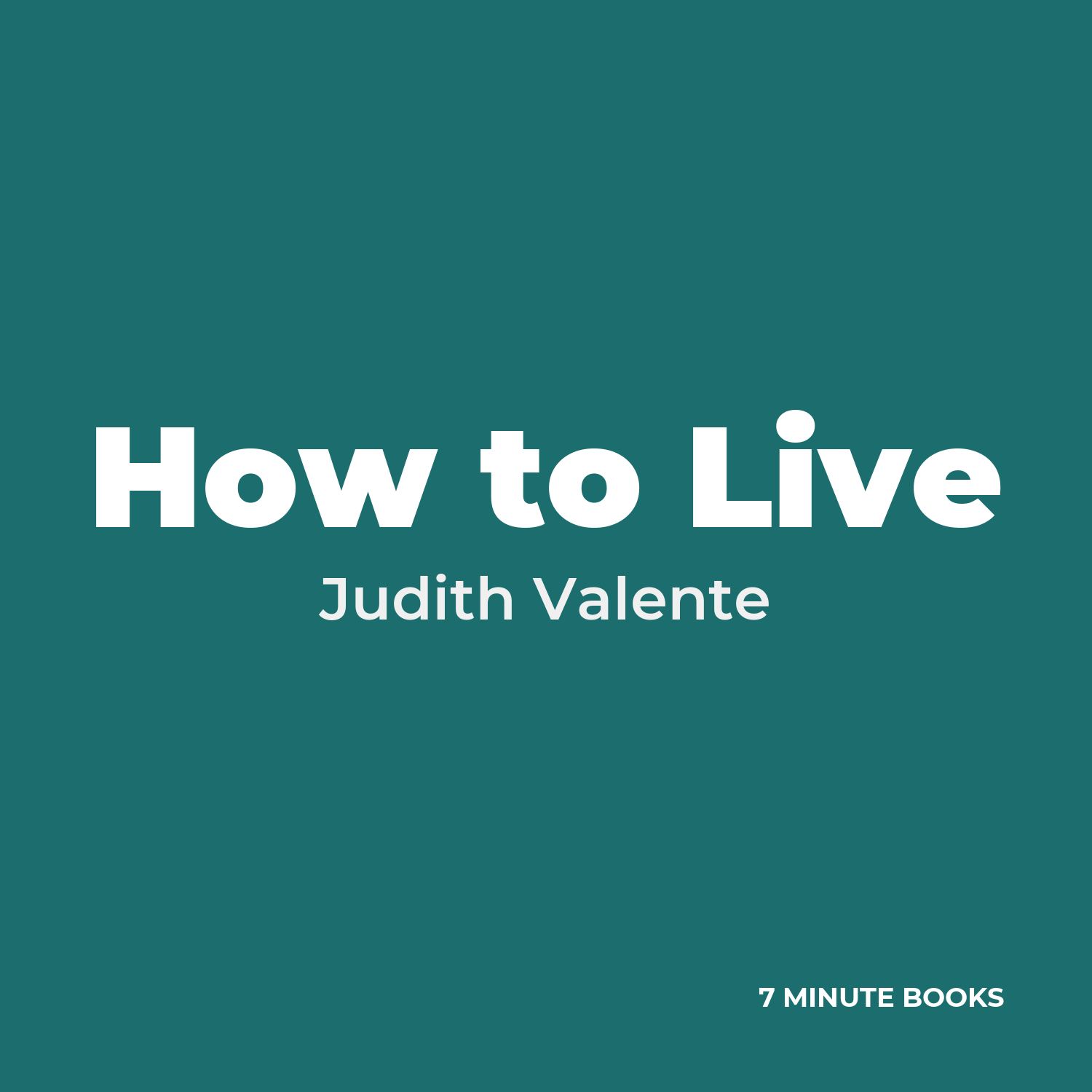 How to Live cover