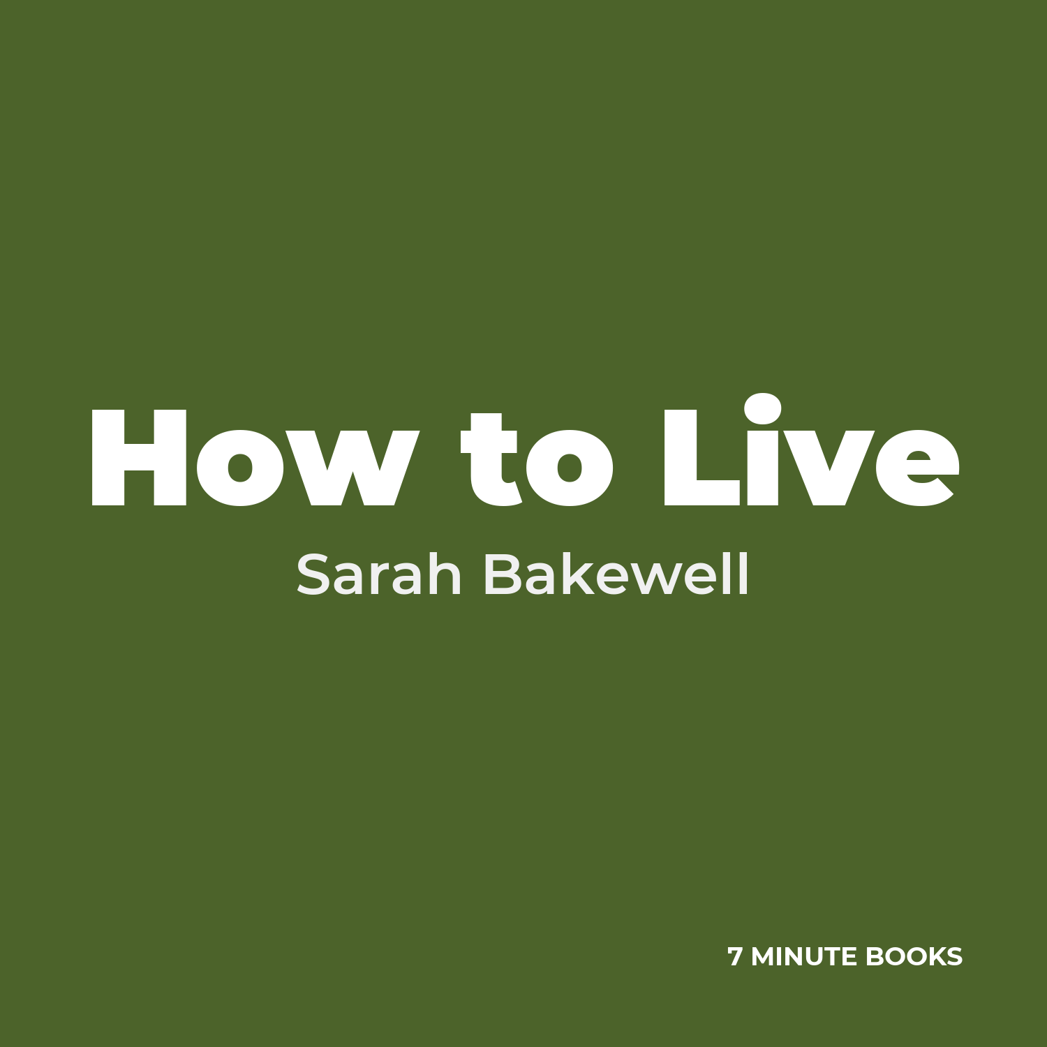 How to Live cover