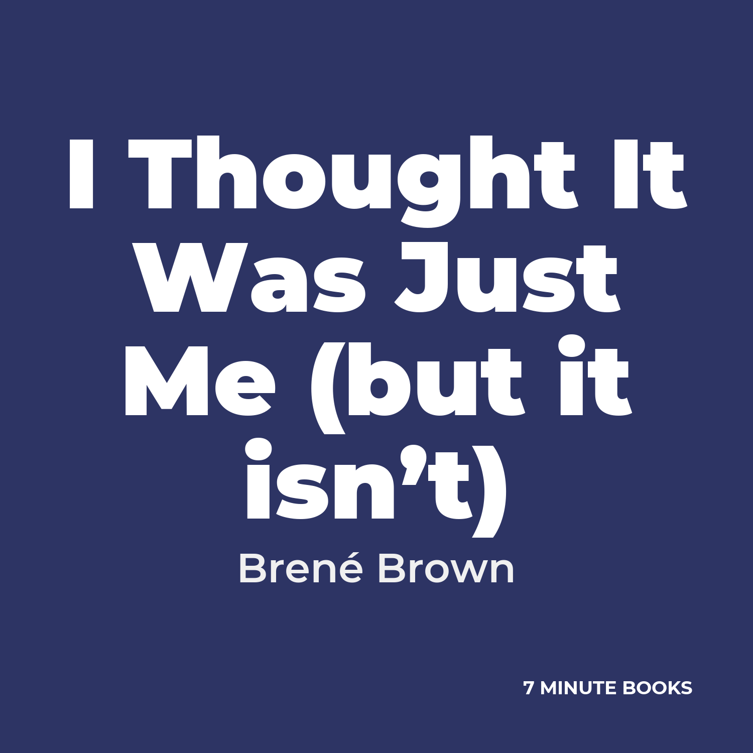 I Thought It Was Just Me (but it isn’t) cover