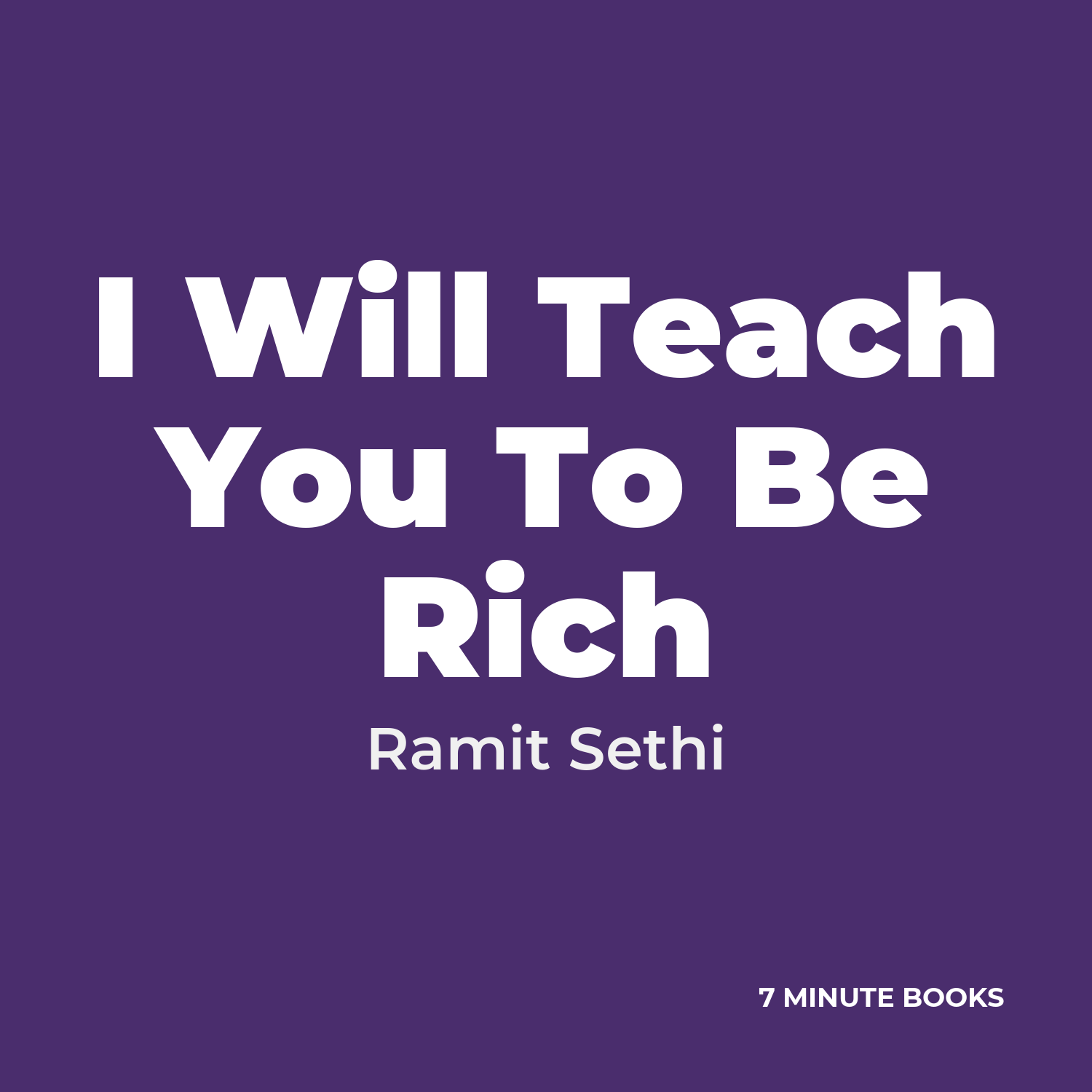 I Will Teach You To Be Rich cover