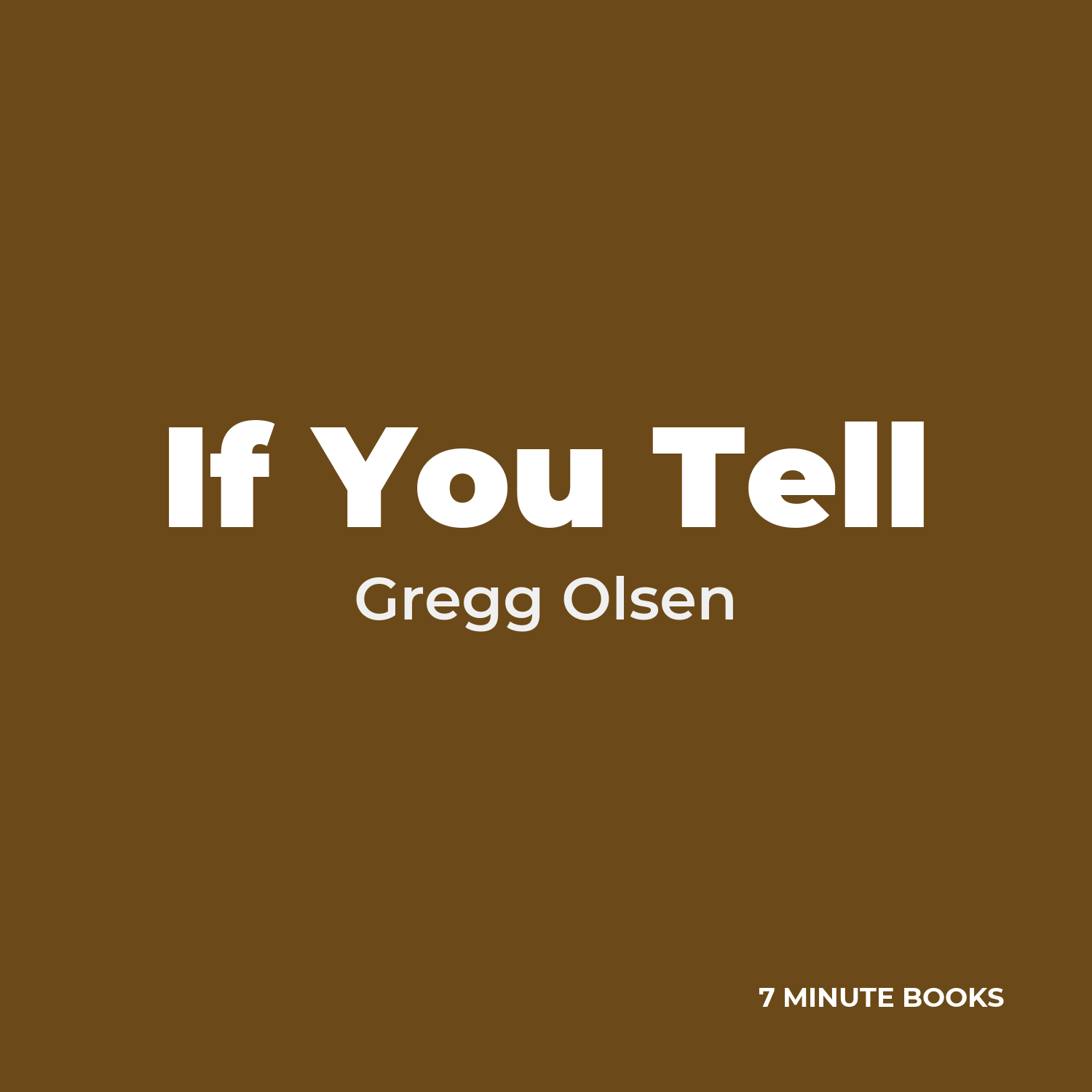 If You Tell cover