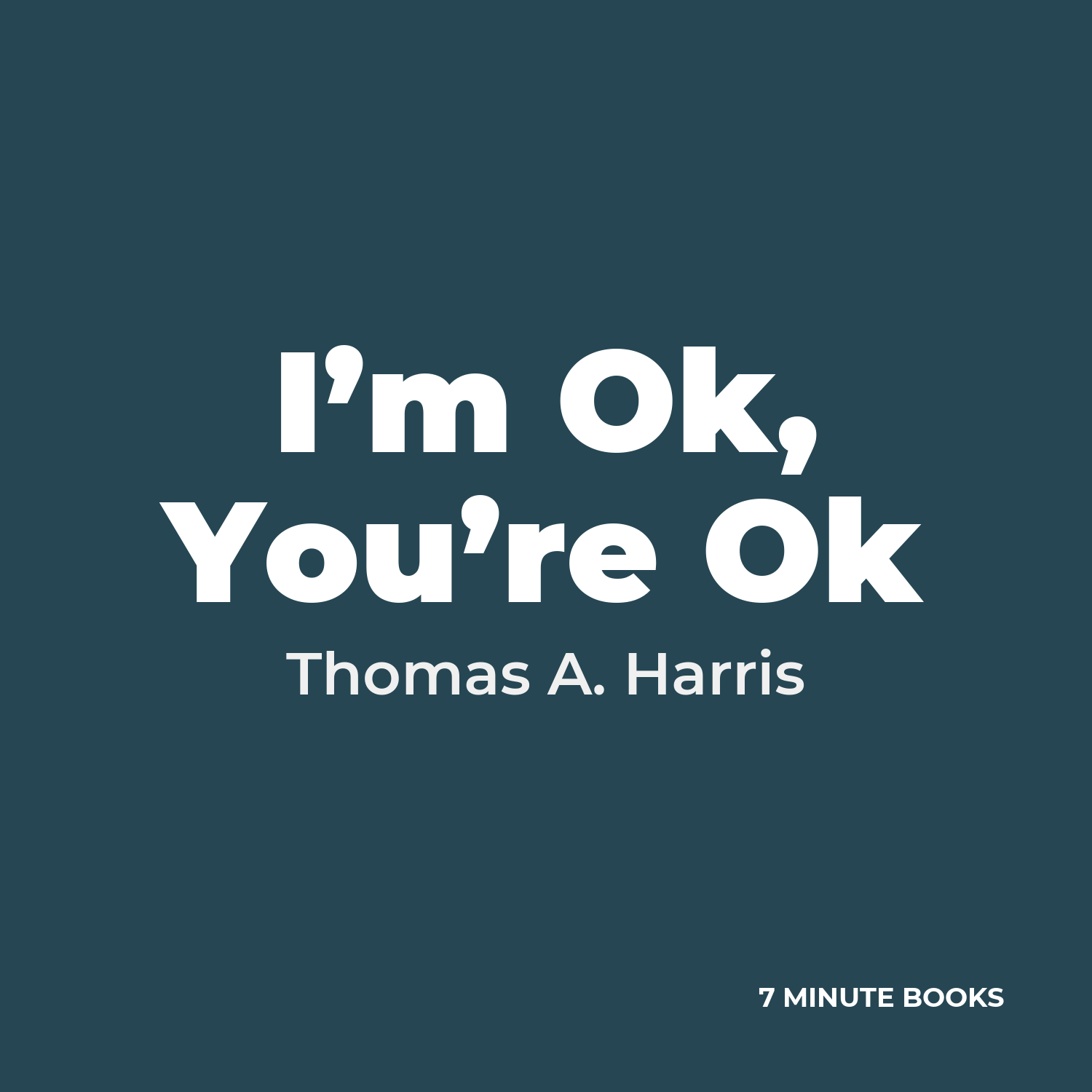 I’m Ok, You’re Ok cover