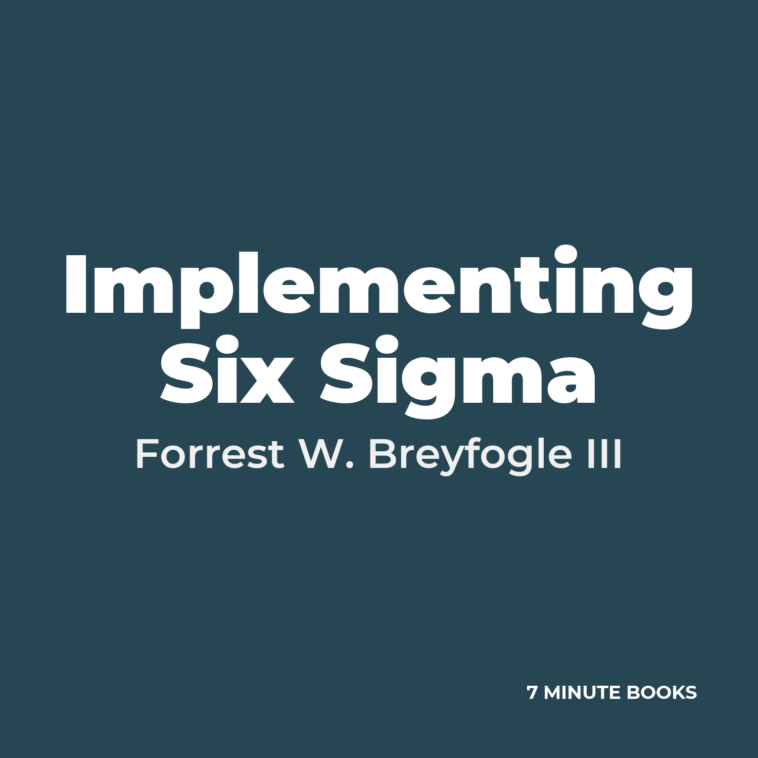 Implementing Six Sigma cover