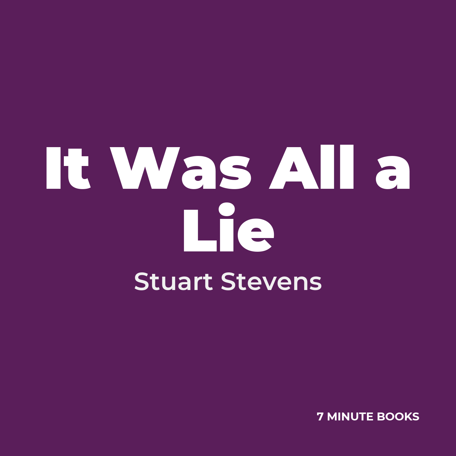 It Was All a Lie cover