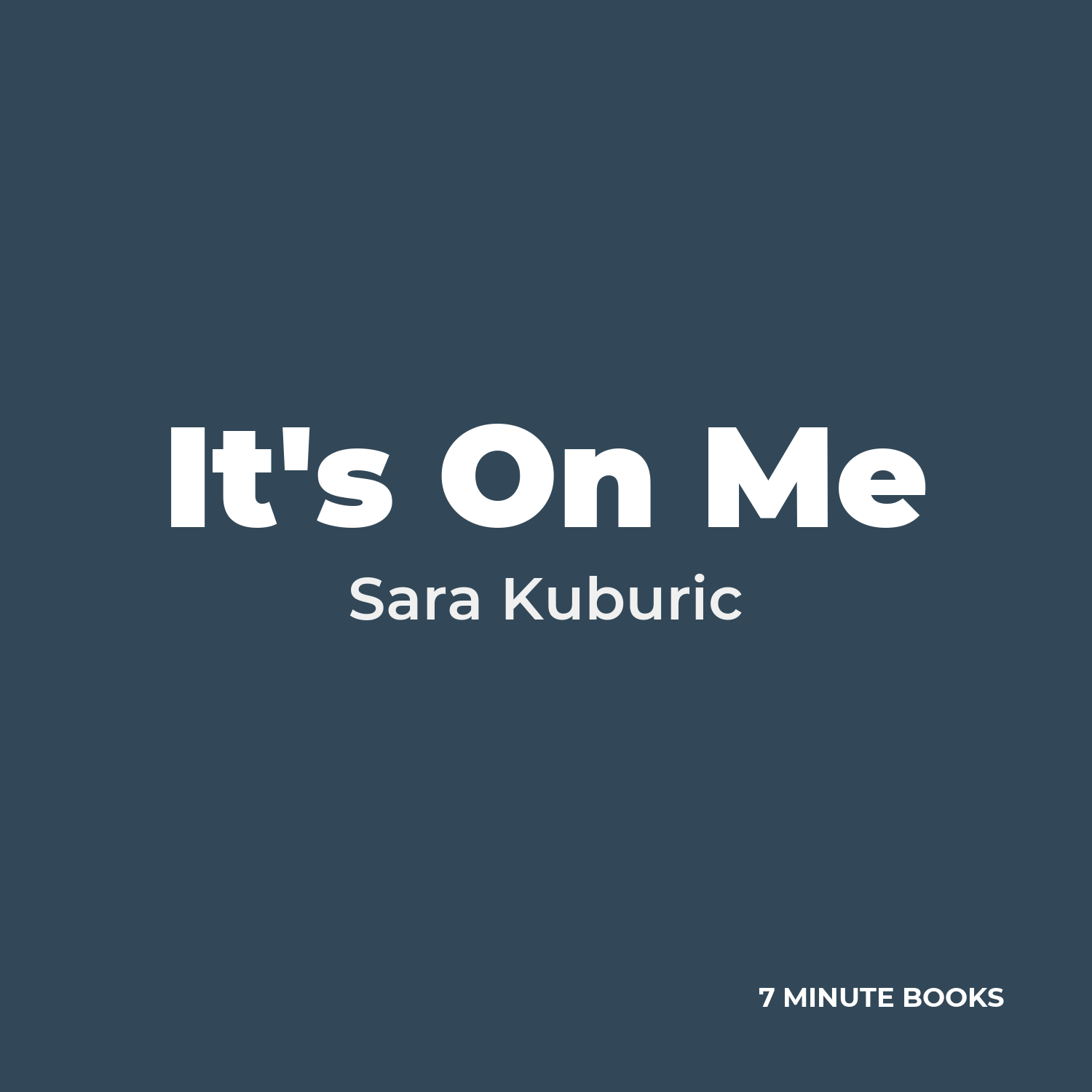 It's On Me cover