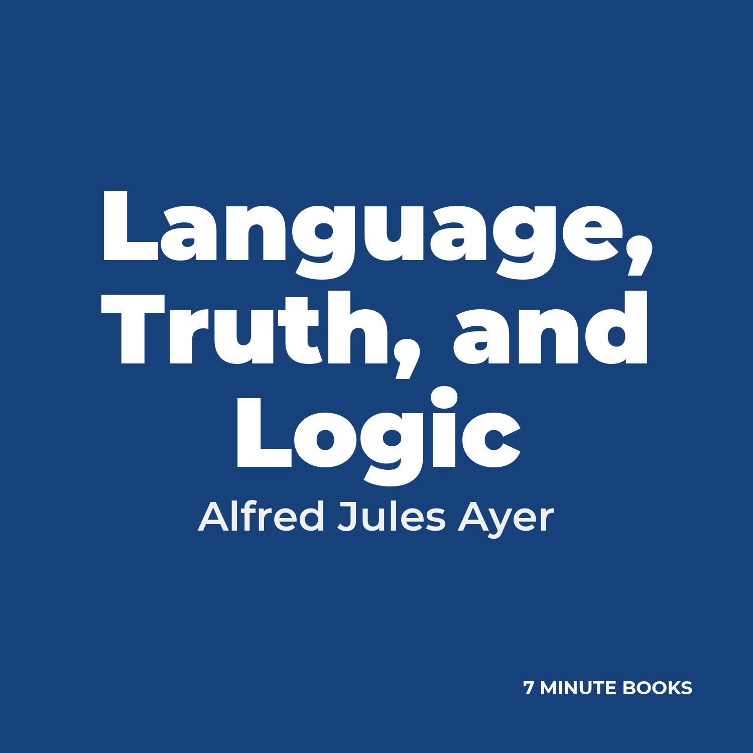 Language, Truth, and Logic cover