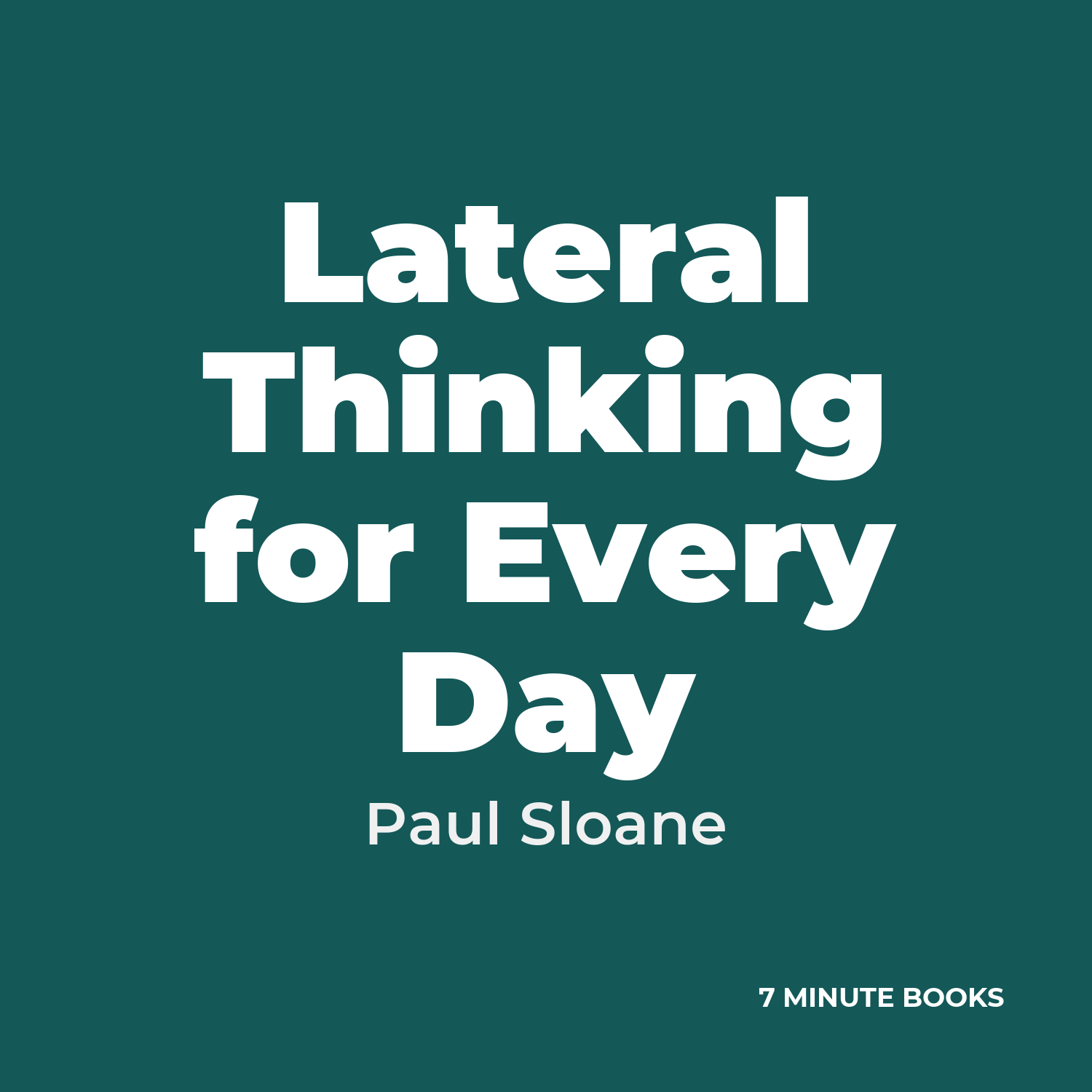 Lateral Thinking for Every Day cover