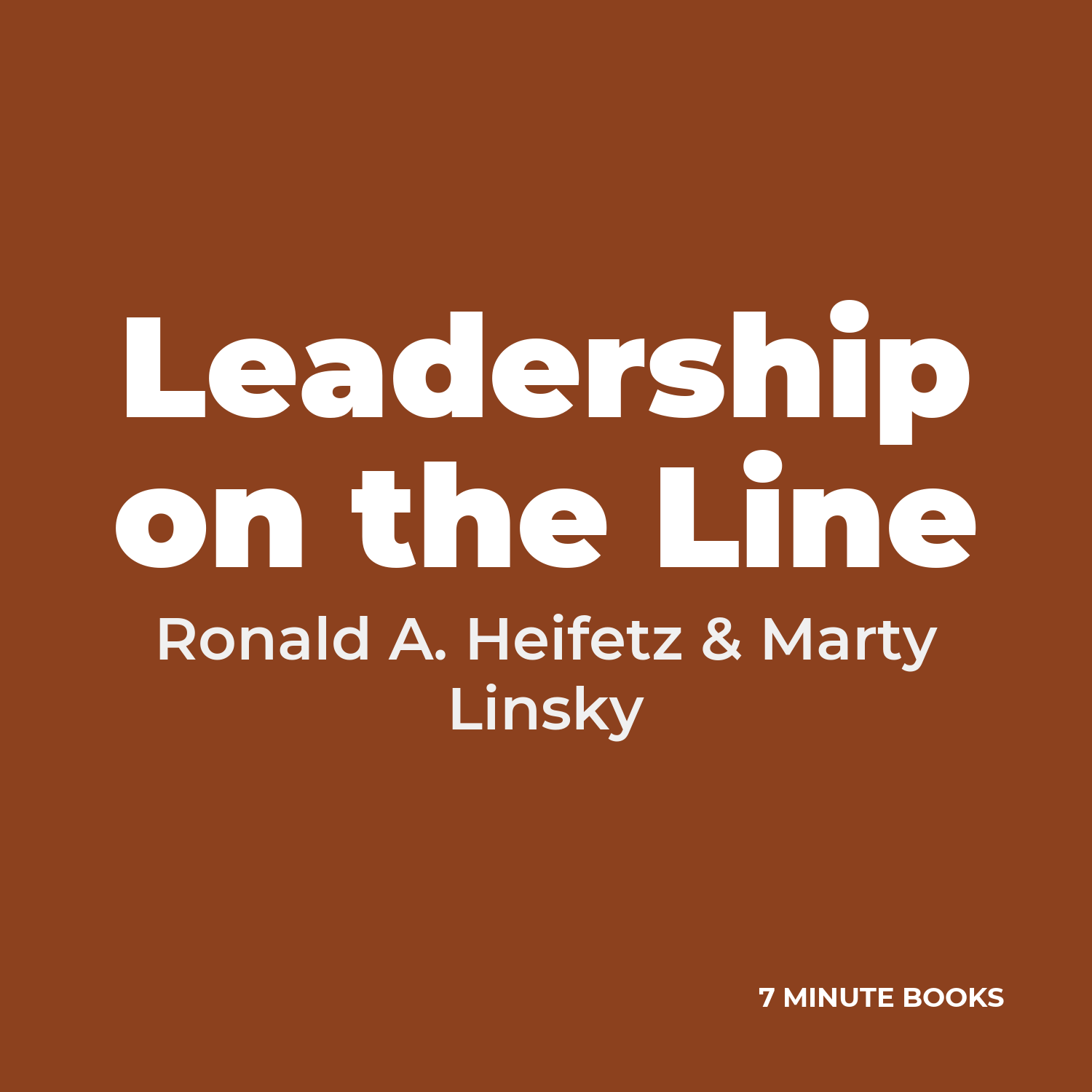 Leadership on the Line cover