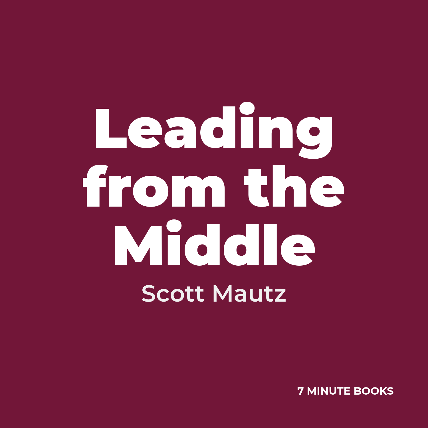 Leading from the Middle cover