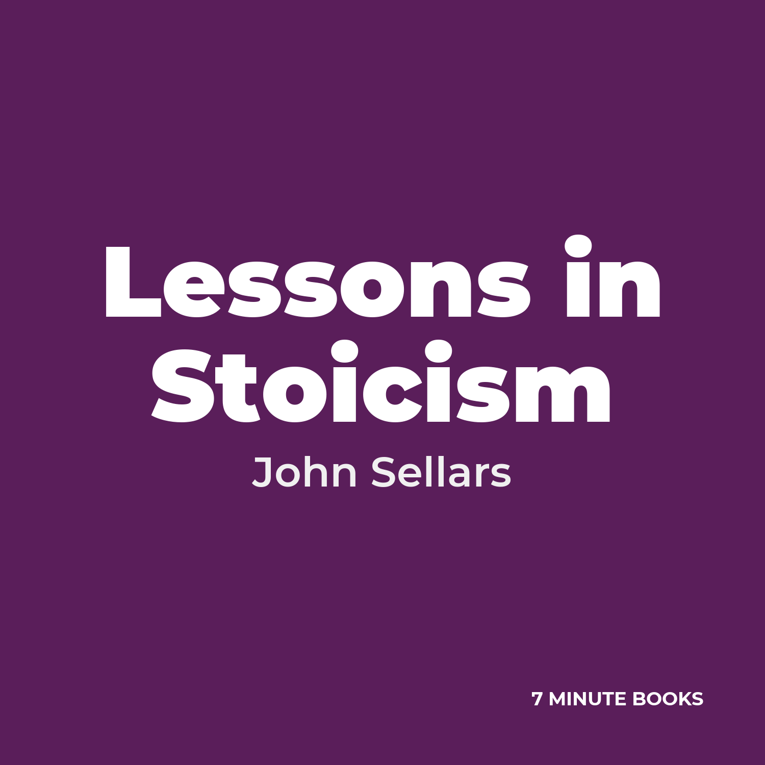 Lessons in Stoicism cover