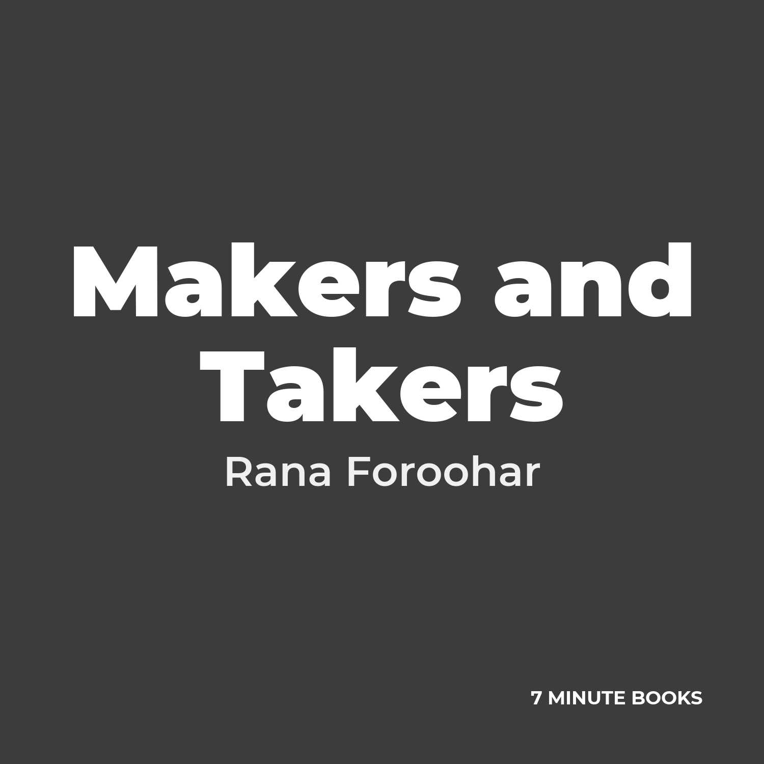 Makers and Takers cover