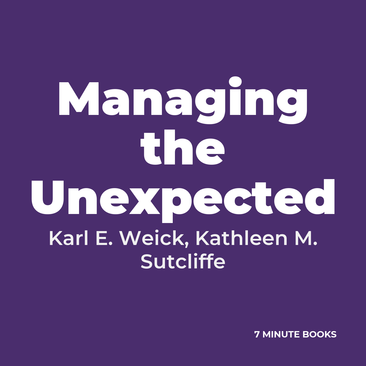 Managing the Unexpected cover