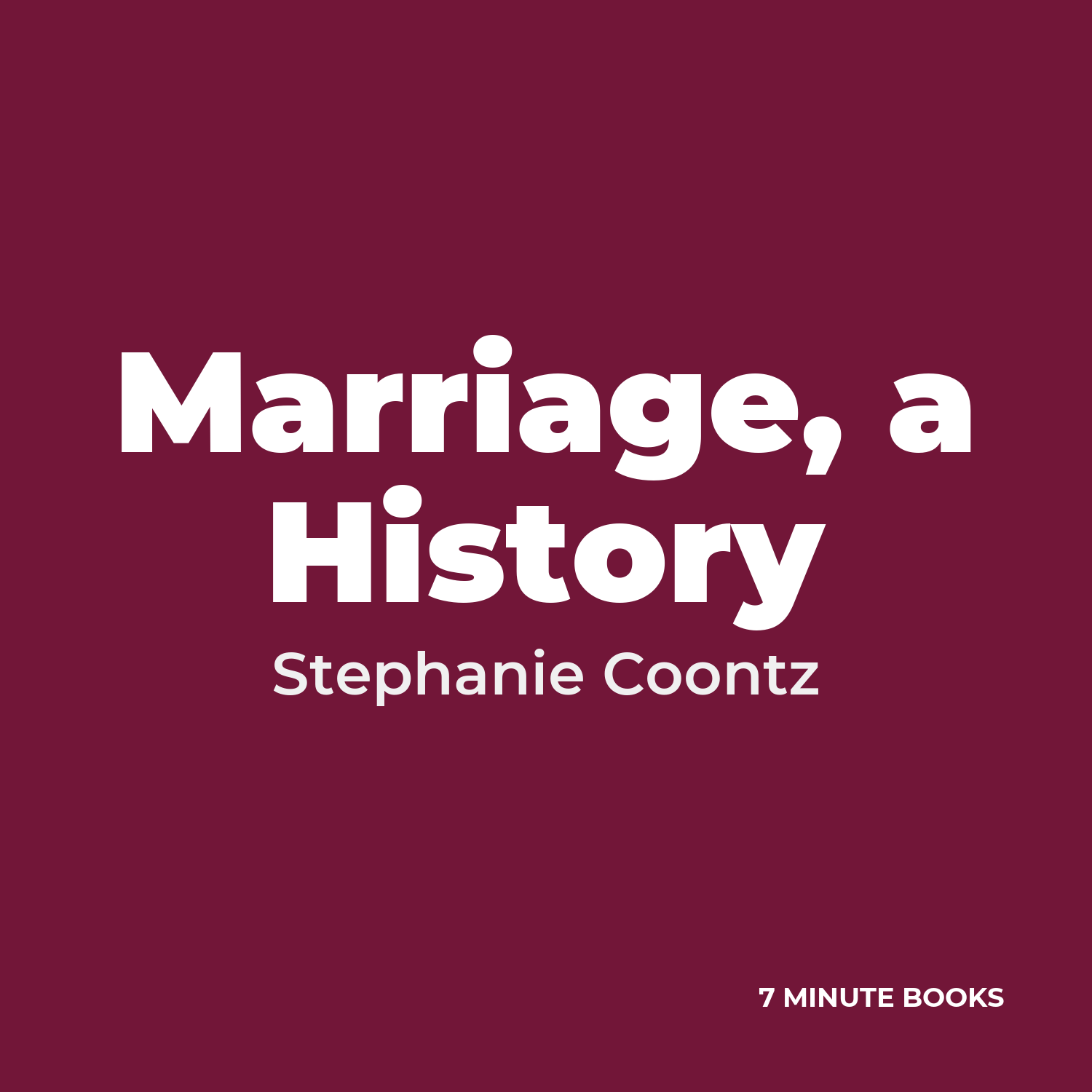 Marriage, a History cover