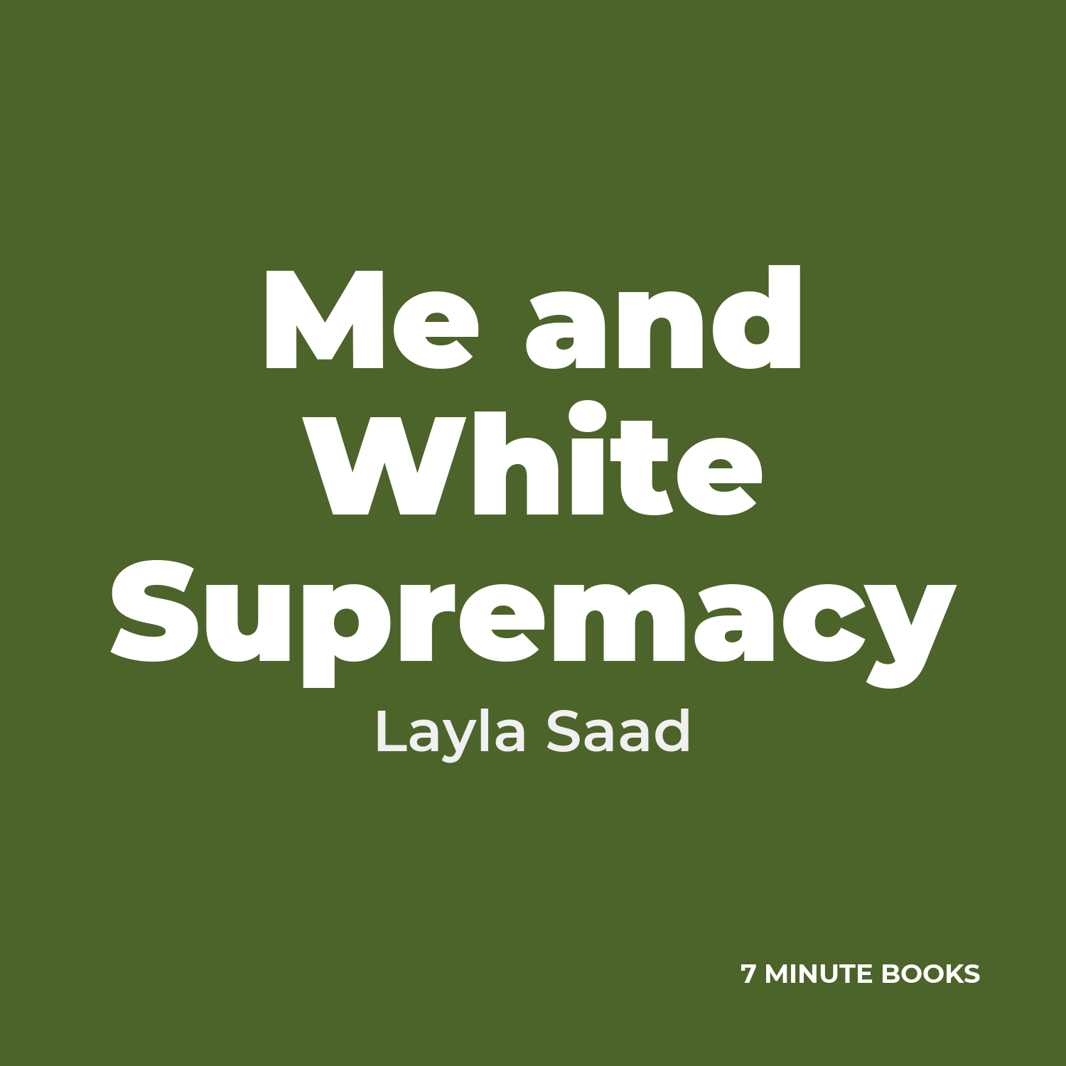 Me and White Supremacy cover