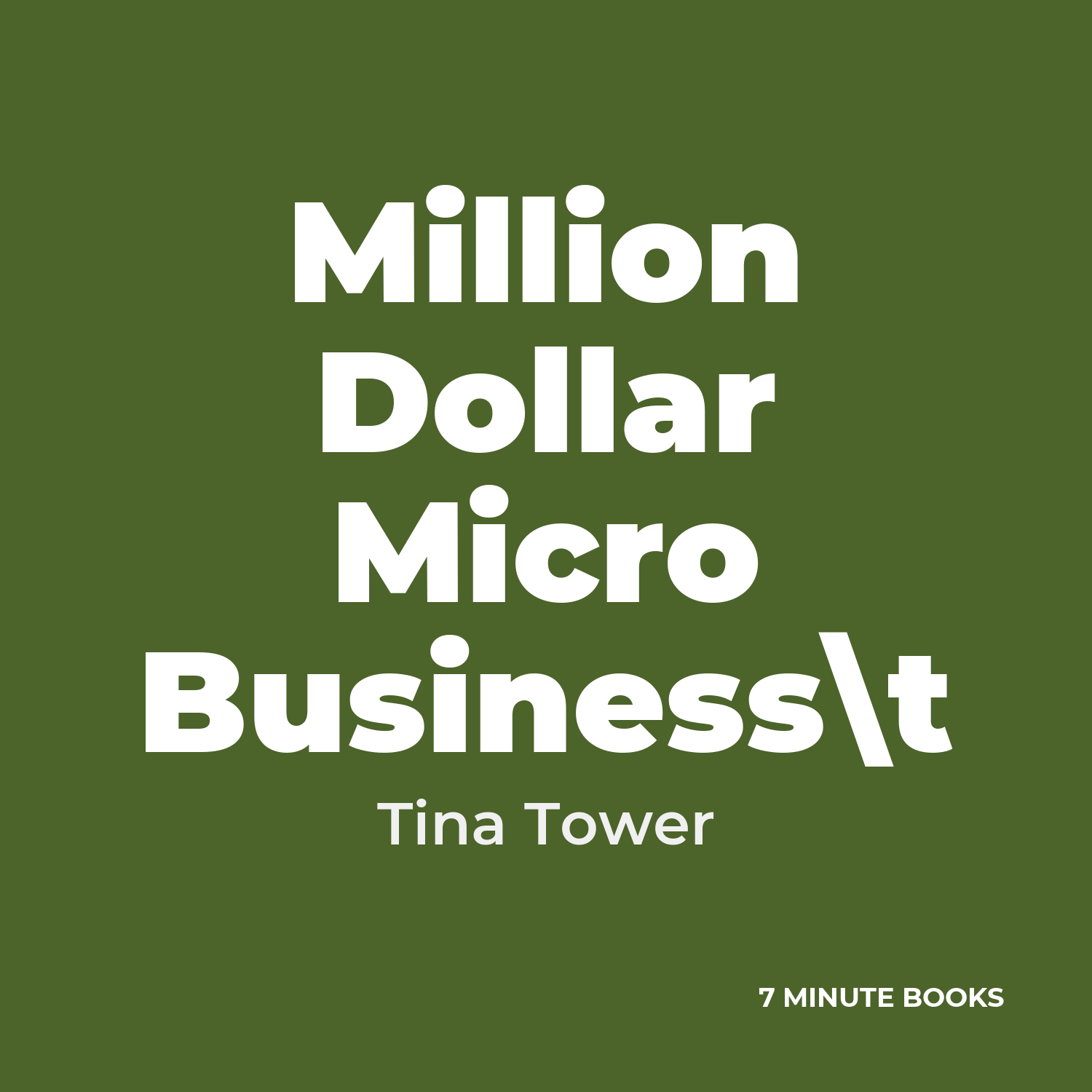 Million Dollar Micro Business\t cover