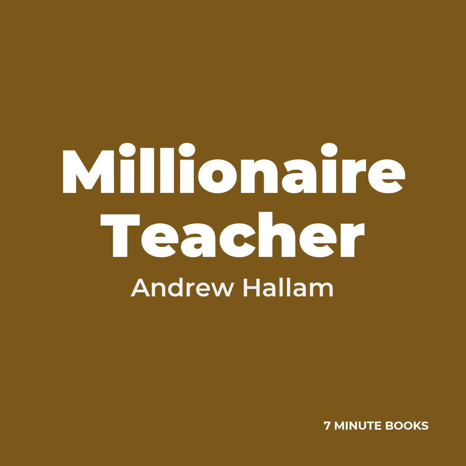 Millionaire Teacher cover