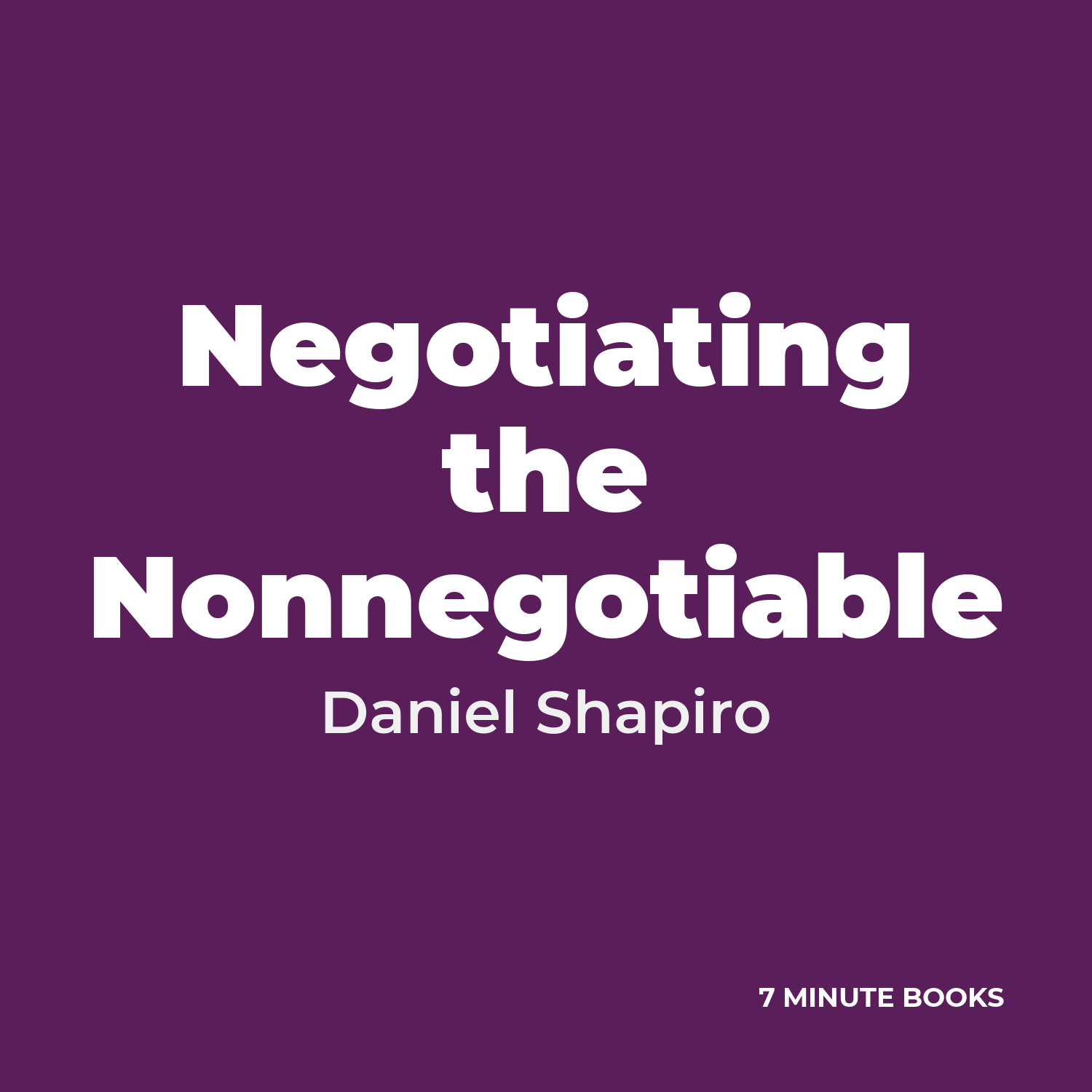 Negotiating the Nonnegotiable cover